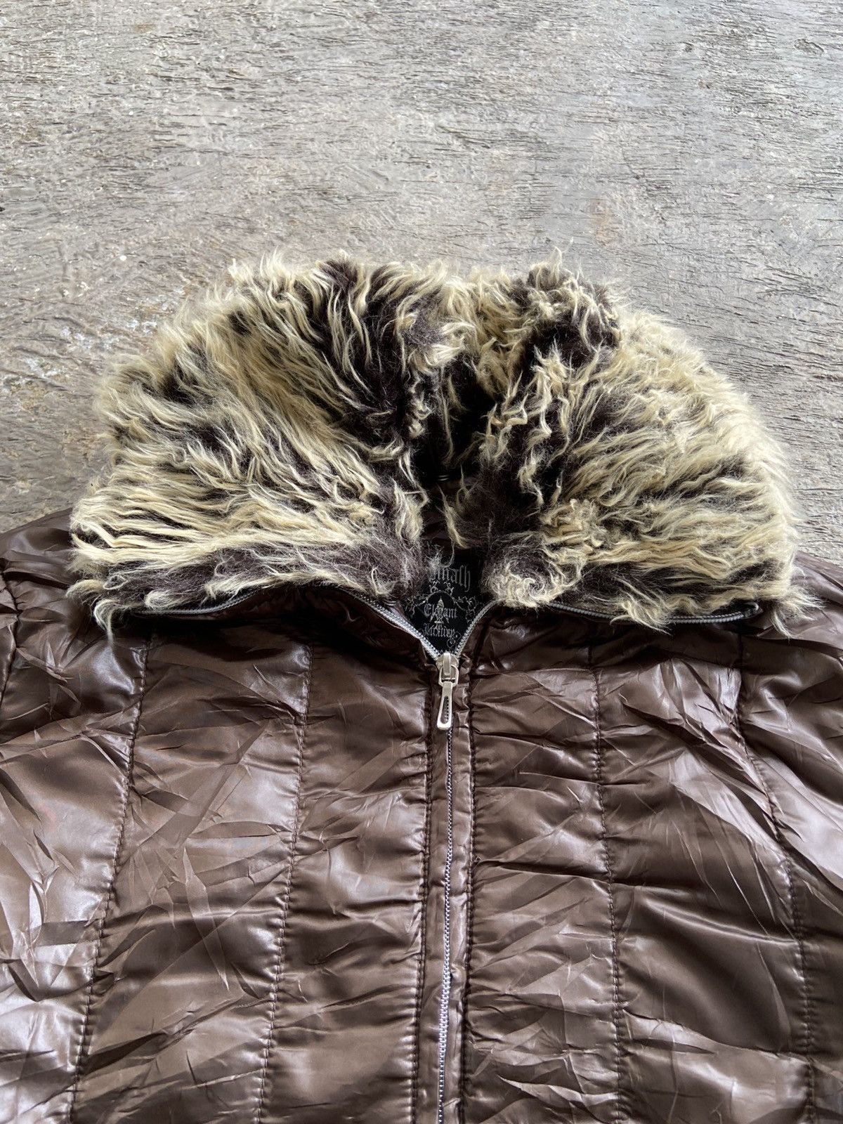 KMRii 2000s Spinach - Vkei Apocalypse Style Fur Neck Jacket Size US L / EU 52-54 / 3 - 4 Thumbnail