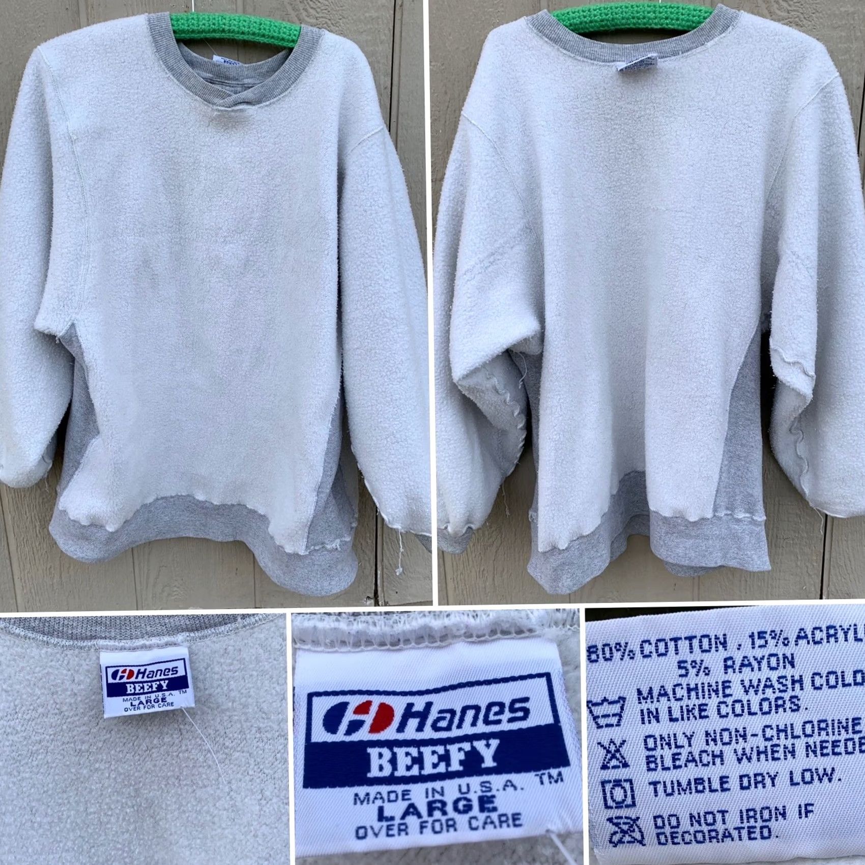 Hanes VINTAGE Hanes Sweatshirt Men L Gray Graphic Print South Spartans Torrance California Made in USA 80s 90s California Themepullover Size US L / EU 52-54 / 3 - 6 Thumbnail