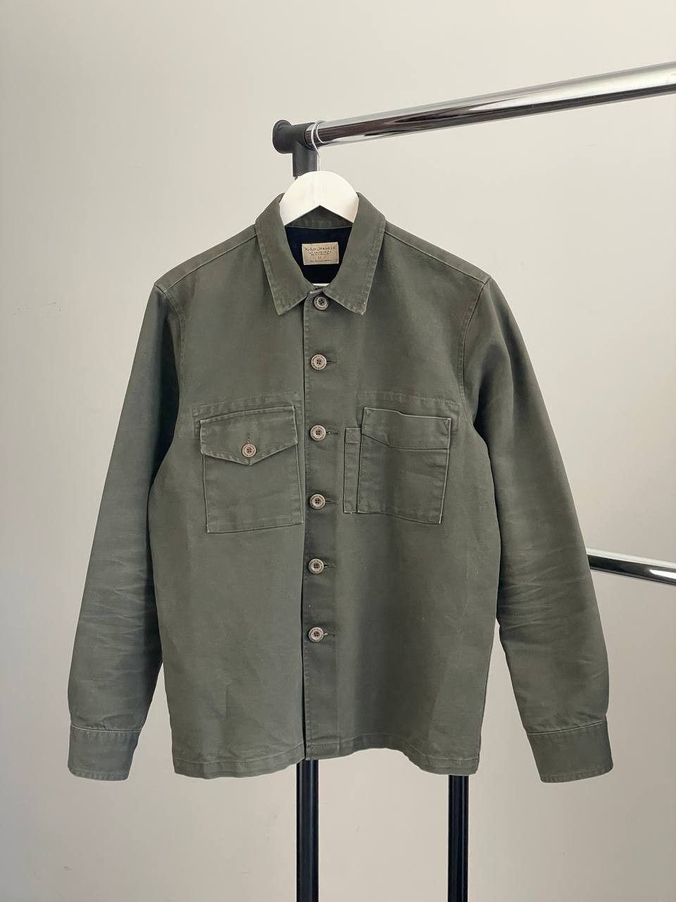 Nudie Jeans Nudie Jeans Sten Army Canvas Overshirt Military Style Jacket Size US M / EU 48-50 / 2 - 1 Thumbnail