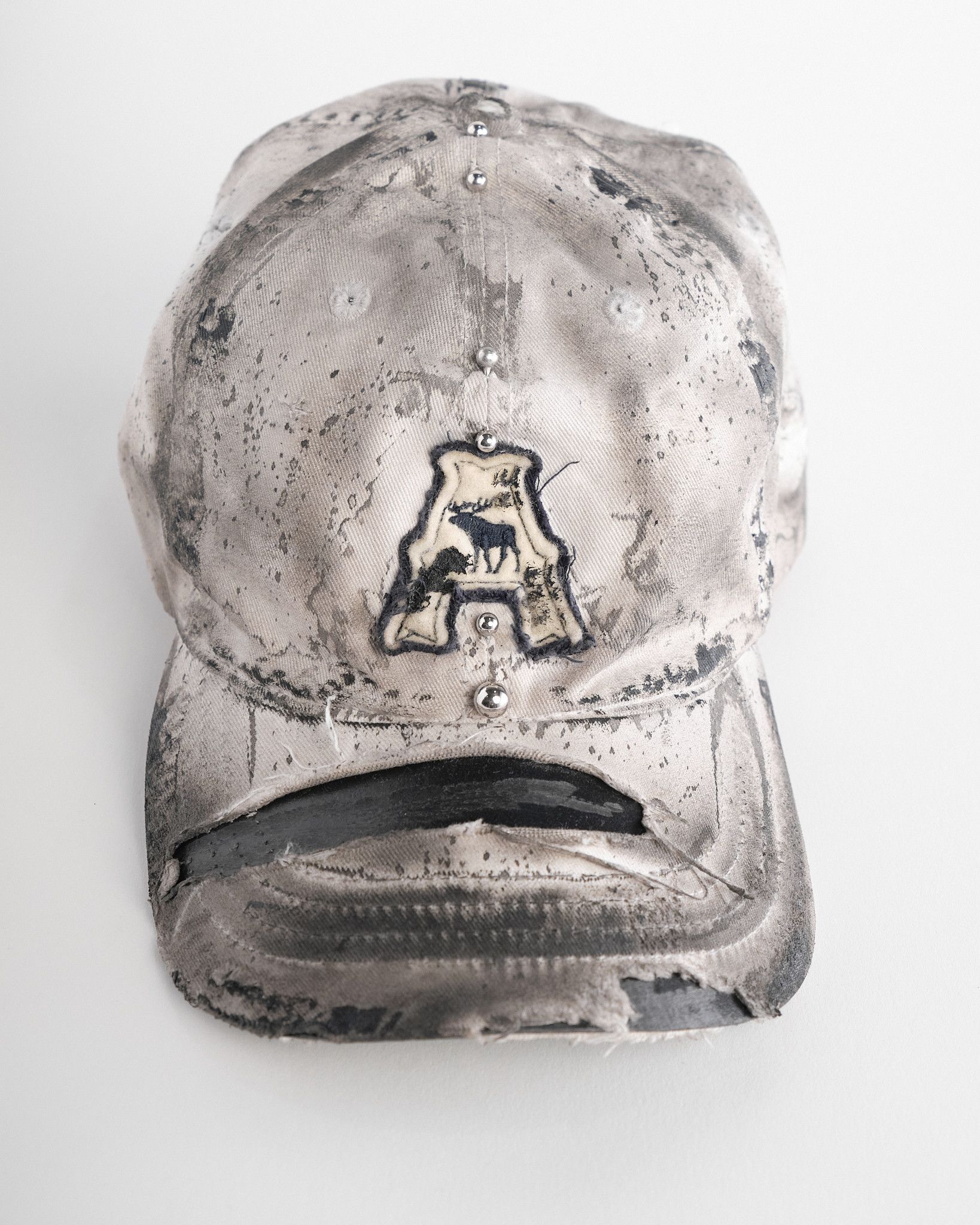 Abercrombie & Fitch ASTROBOI* x Abercrombie Off-White & Black Faded Hat Size ONE SIZE - 6 Thumbnail