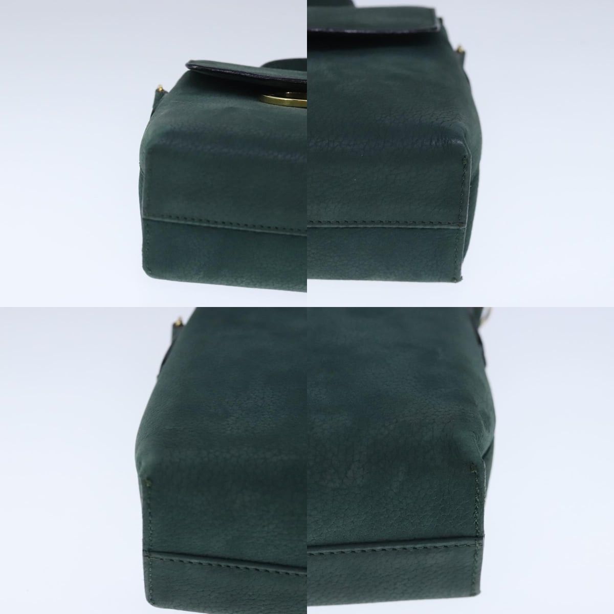 Celine CELINE Hand Bag Leather Green Gold Size ONE SIZE - 10 Thumbnail
