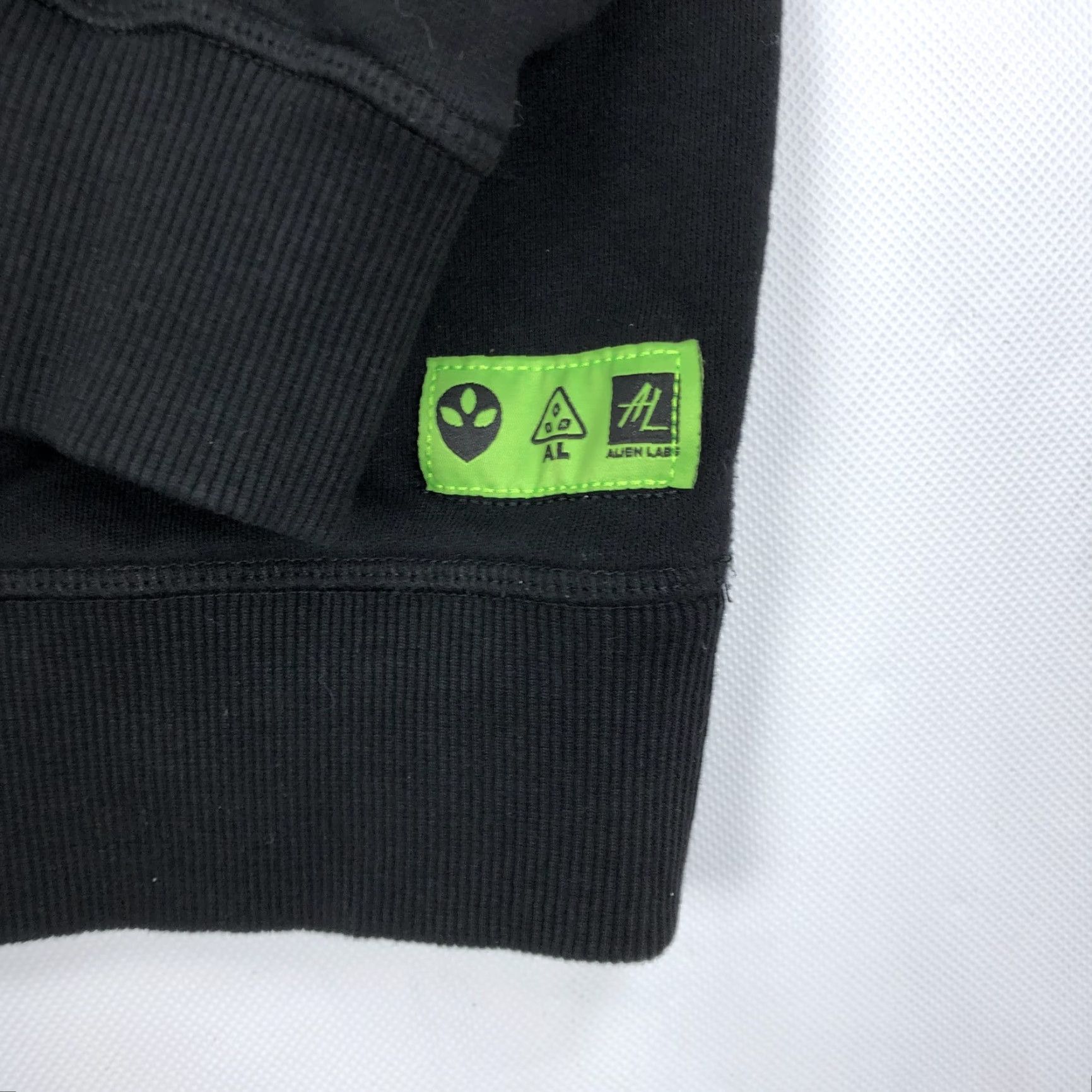 Logo 7 Alien Labs Sweatshirt Crewneck Large Black Flocked Logo Graphic Print Mens Pullover Size US L / EU 52-54 / 3 - 3 Thumbnail