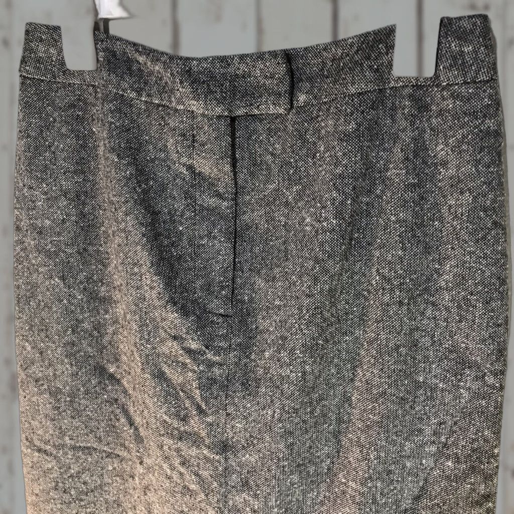 Vintage Pursuits Ltd Blk/Wht Marled Wool Blend Midi Skirt Womens Size 10 Size 32" / US 10 / IT 46 - 1 Thumbnail