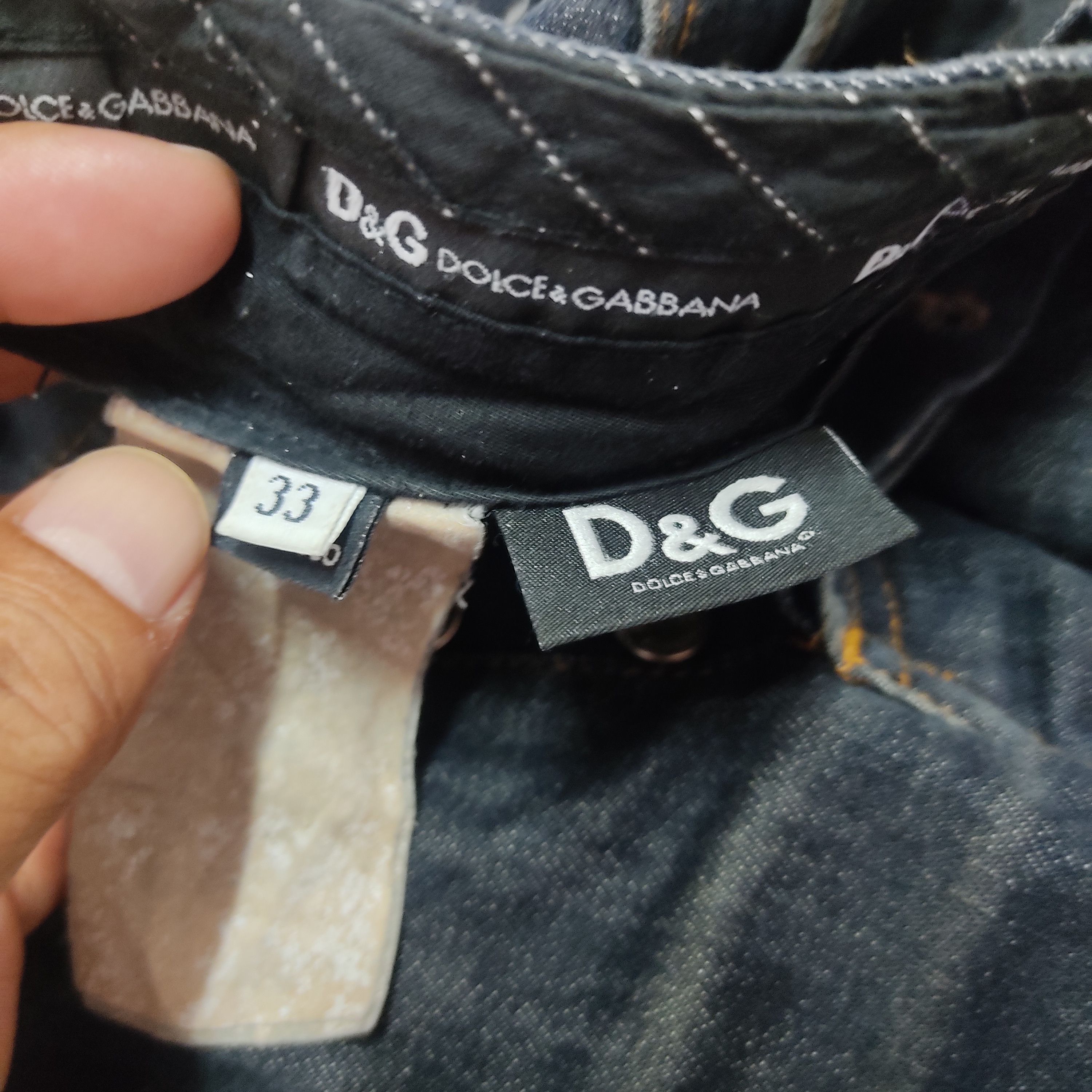 Dolce & Gabbana DOLCE & GABBANA Low Rise Straight Cut Slim Fit Denim Pants Size US 33 - 10 Thumbnail