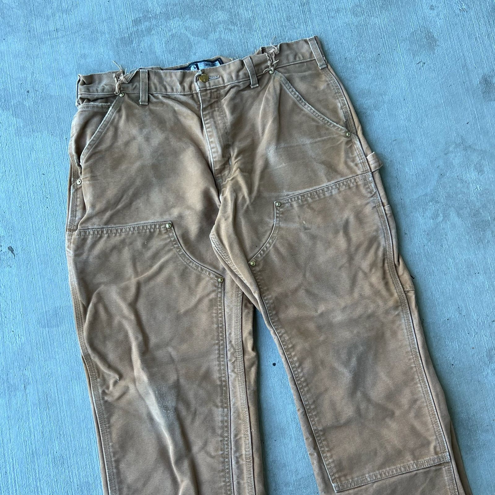 Carhartt × Vintage Carhartt brown double knee work wear carpenter pants Size US 32 / EU 48 - 2 Thumbnail