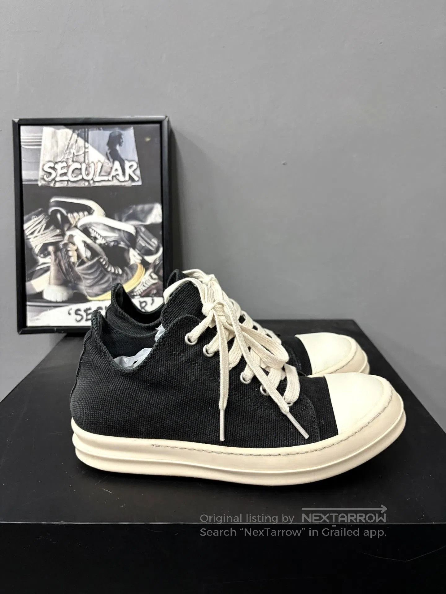 Rick Owens Drkshdw Rick Owens Drkshdw Black White Low. Size US 5 / IT 35 - 4 Thumbnail