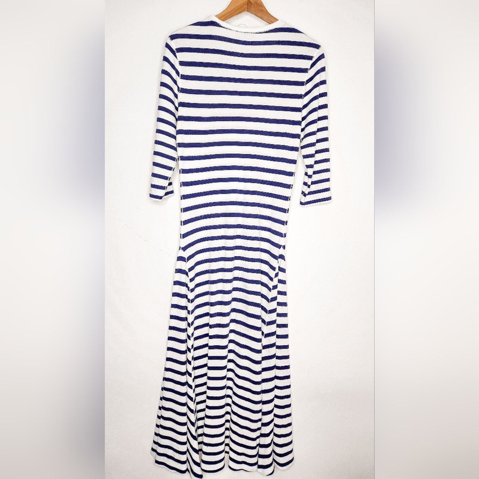 Polo Ralph Lauren Polo Ralph Lauren White Navy Blue Striped Maxi Dress Size S Size S / US 4 / IT 40 - 5 Thumbnail