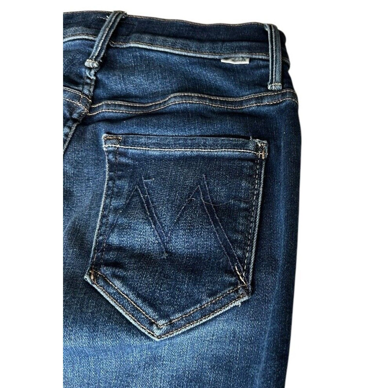 MOTHER MOTHER The Stunner Ankle Fray Jean Womens 25 Dark Skinny Size 25" / US 0 / IT 36 - 12 Thumbnail