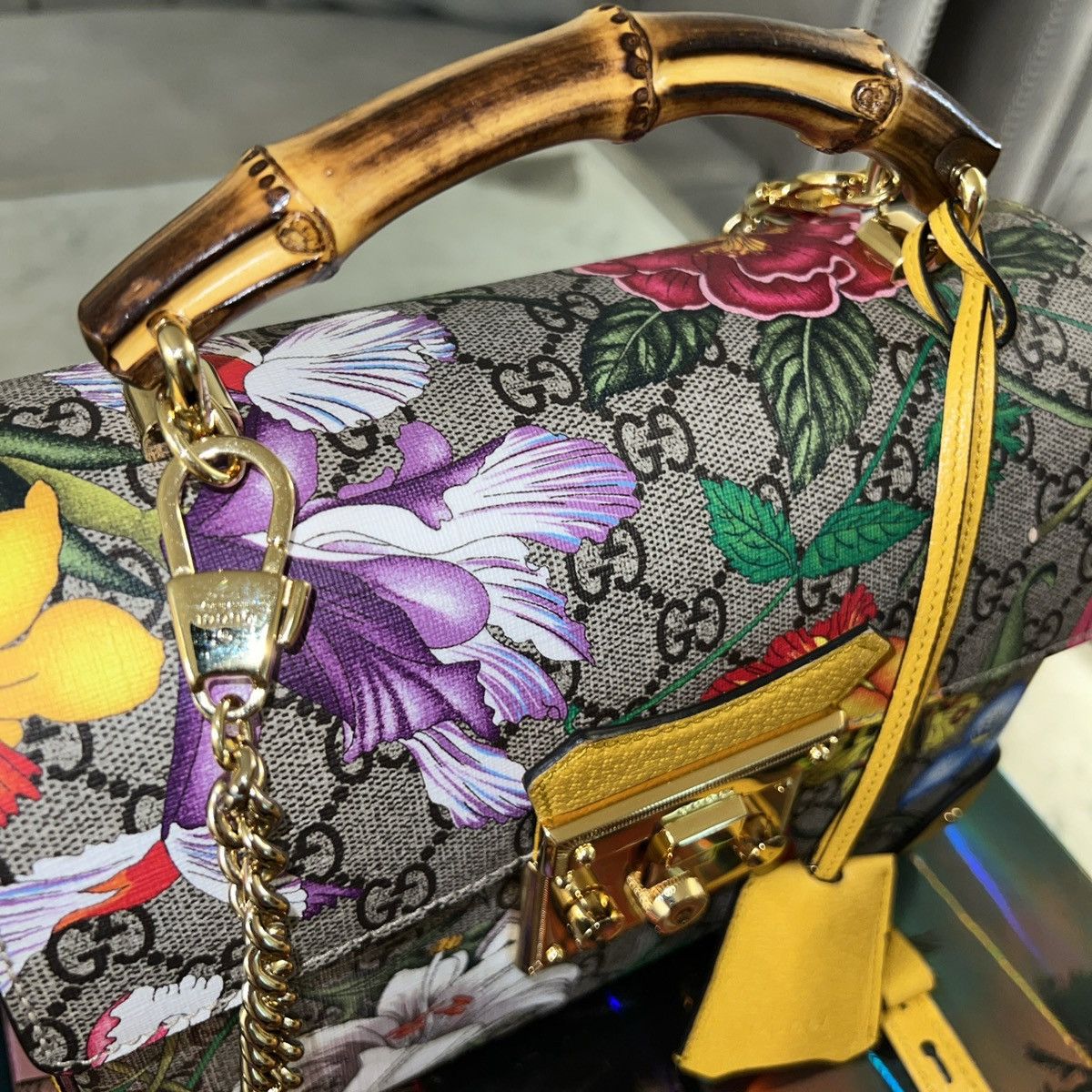 Gucci GUCCI GG Flora Padlock Bamboo Multicolor Limited Edition Size ONE SIZE - 14 Thumbnail