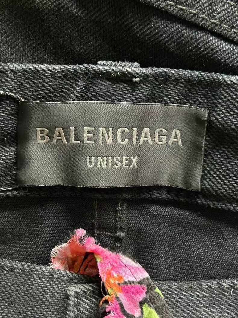 Balenciaga Balenciaga size M Black waxed waist drawstring strap loose Size US 27 - 3 Thumbnail
