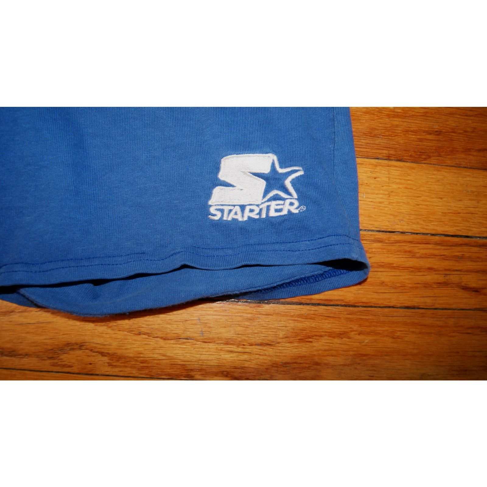 Starter VTG STARTER Blue Small Sweat Shorts USA Made Drawstring RARE Size US 30 / EU 46 - 3 Thumbnail