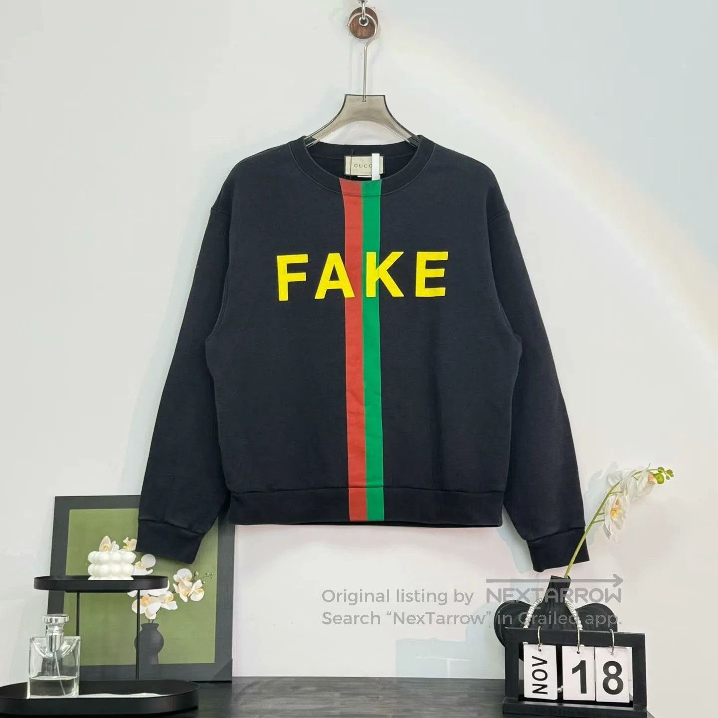 Gucci gucci fake logo sweatshirt size small. Size US S / EU 44-46 / 1 - 1 Thumbnail