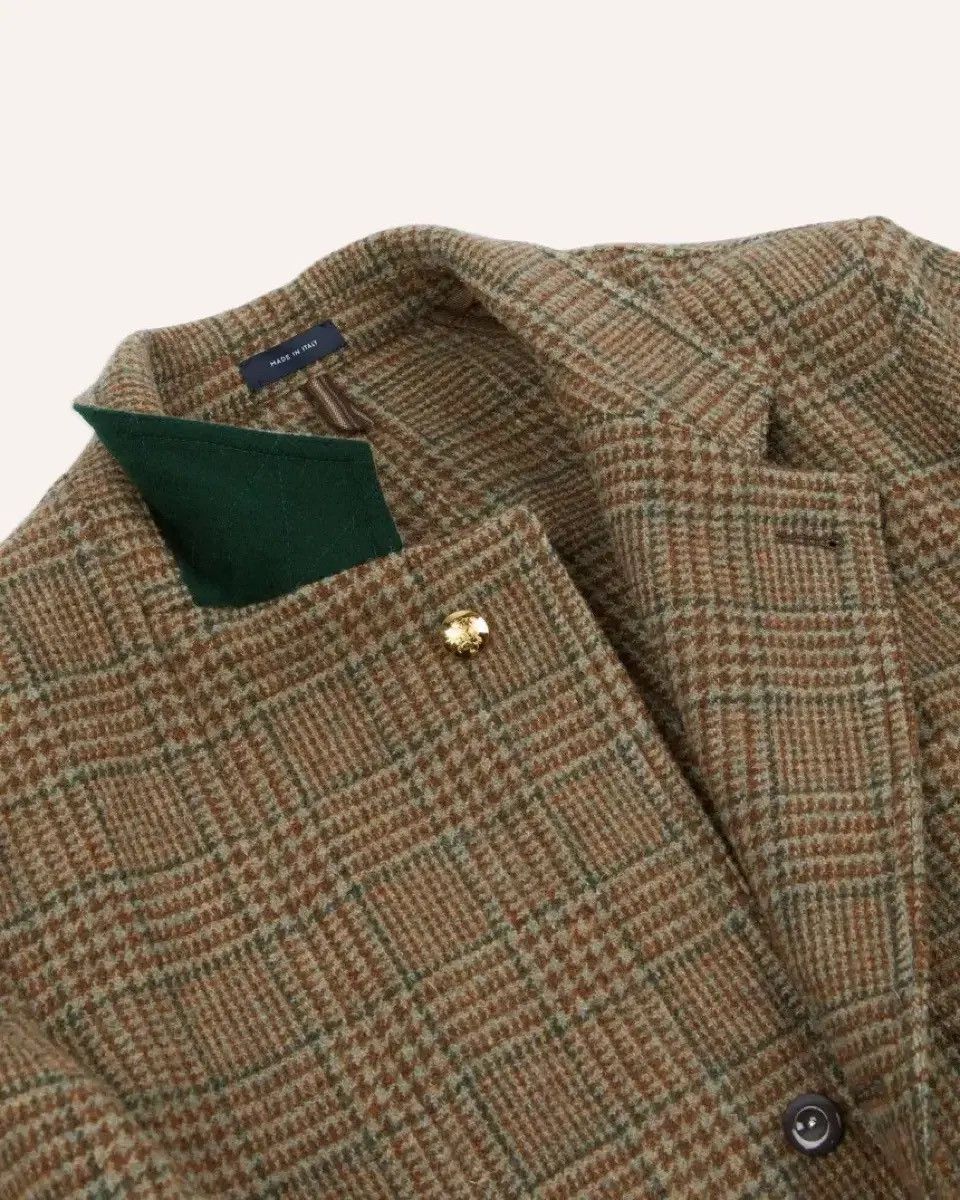 Drake's Drake's Brown Prince of Wales Tweed Games Blazer Mark 7 Size 38R - 6 Thumbnail