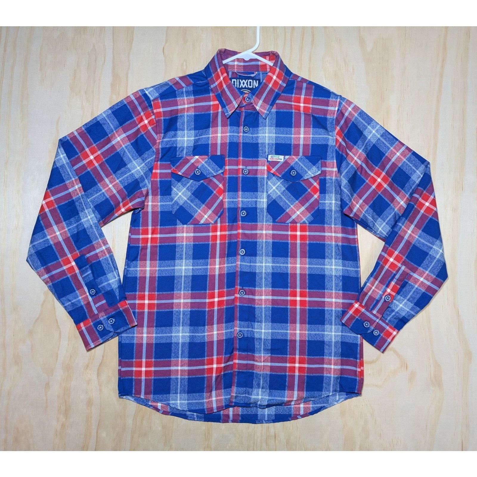 Dixxon Dixxon Men's Medium Red Green Show Flannel Blue Red Size US M / EU 48-50 / 2 - 1 Thumbnail