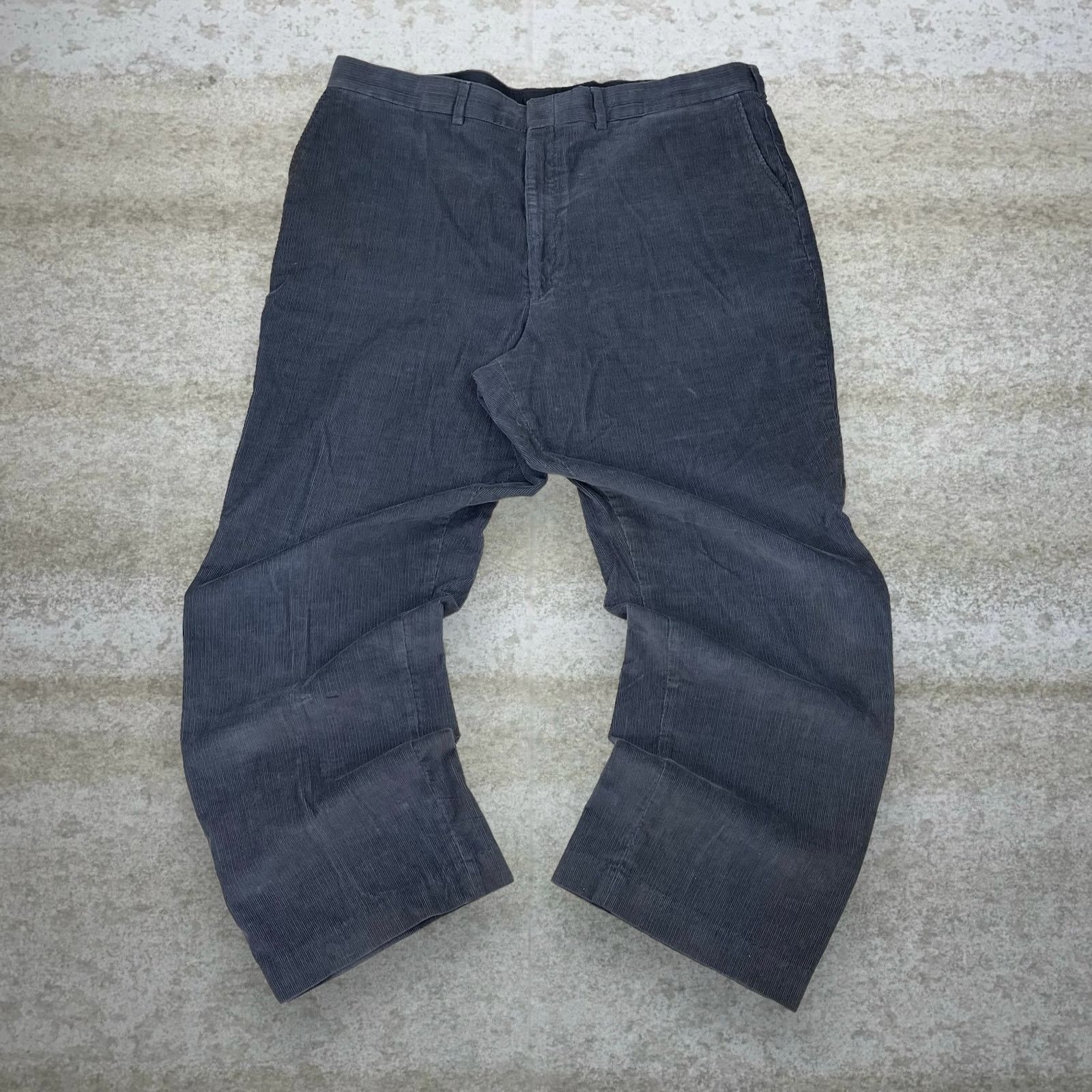 Vintage Vintage 90s Farah Corduroy Pants 42x30 Baggy Wide Leg Grey Size US 42 / EU 58 - 2 Thumbnail