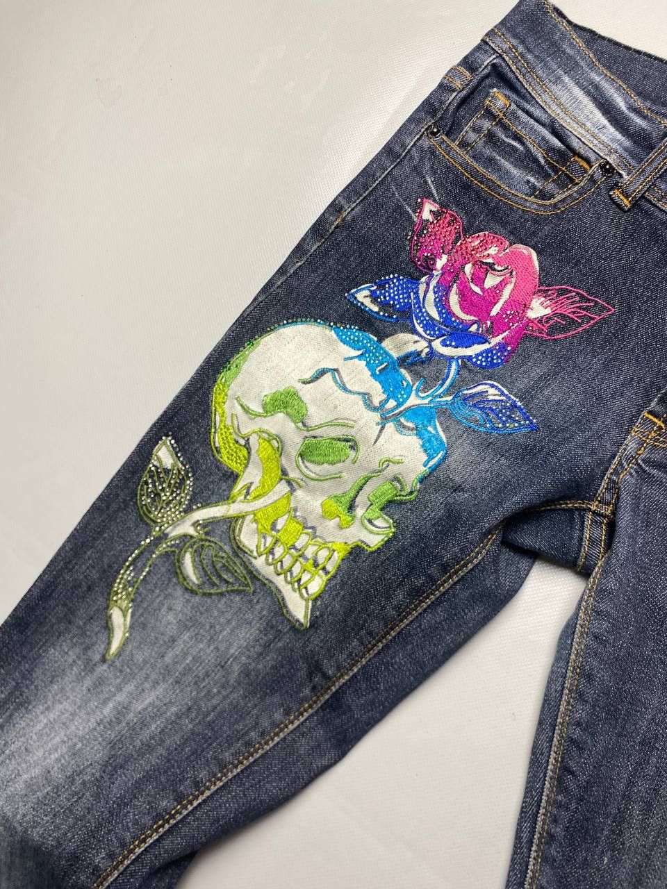 Ed Hardy Vintage Jeans Ed Hardy Yk2 Skinny Size 24" / US 00 / IT 34 - 6 Thumbnail