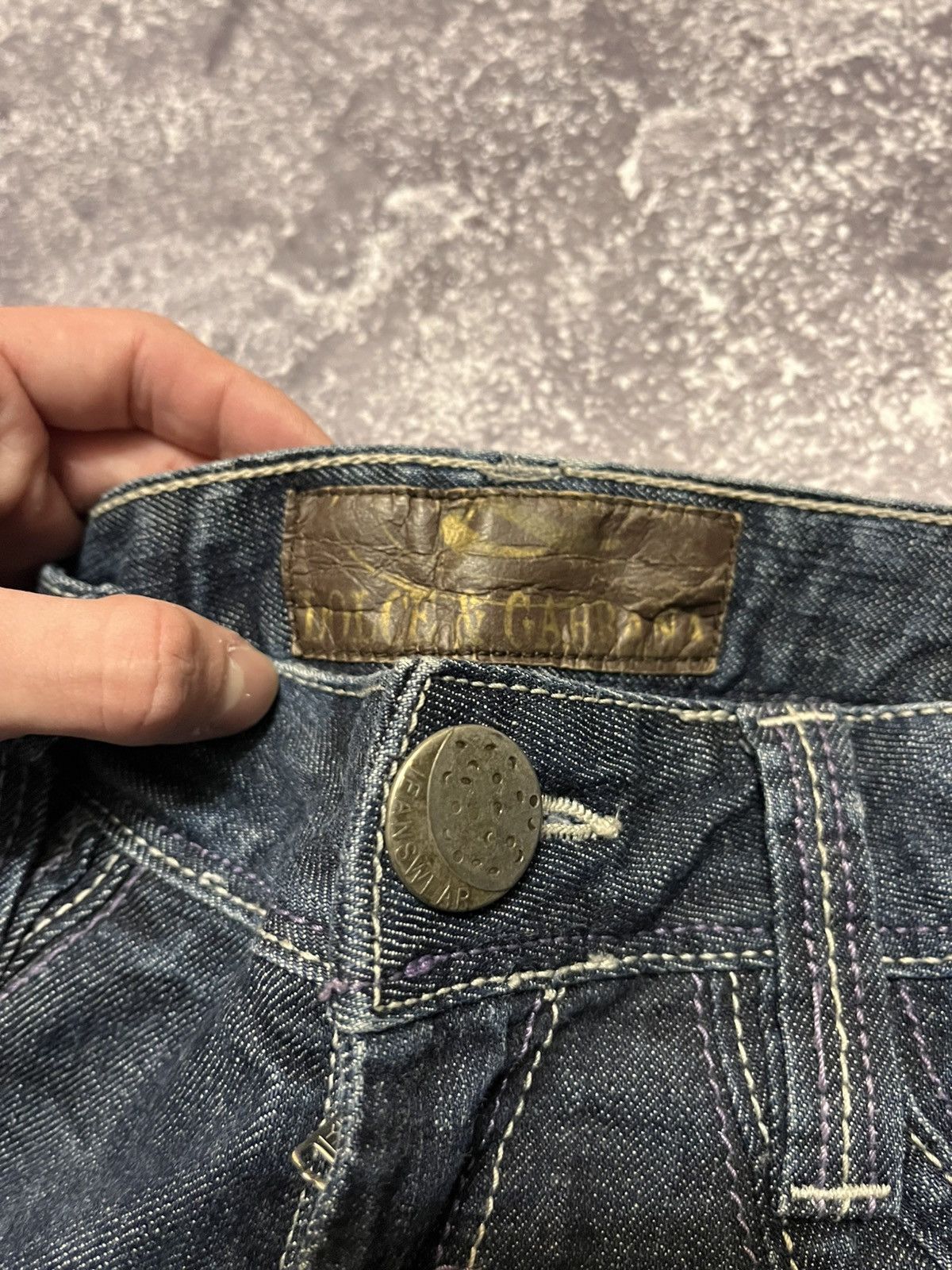 Dolce & Gabbana × If Six Was Nine × Vintage RARE rework vintage Dolce&Gabbana patchwork jeans Y2K Size US 30 / EU 46 - 8 Thumbnail
