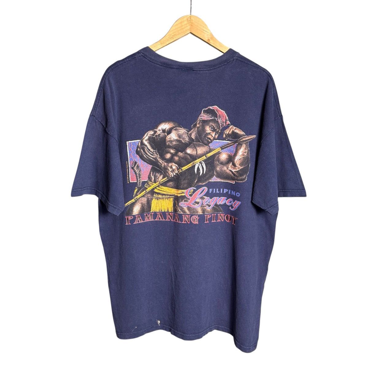 Vintage Vintage 90s Filipino Strength Legacy Portrait T-Shirt Size US XL / EU 56 / 4 - 1 Thumbnail