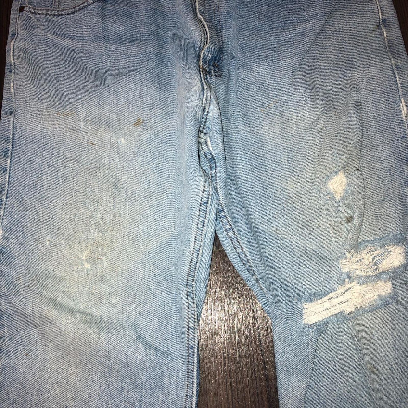 Lee Men’s Distressed Vintage Lee Denim Jeans Size US 38 / EU 54 - 4 Thumbnail