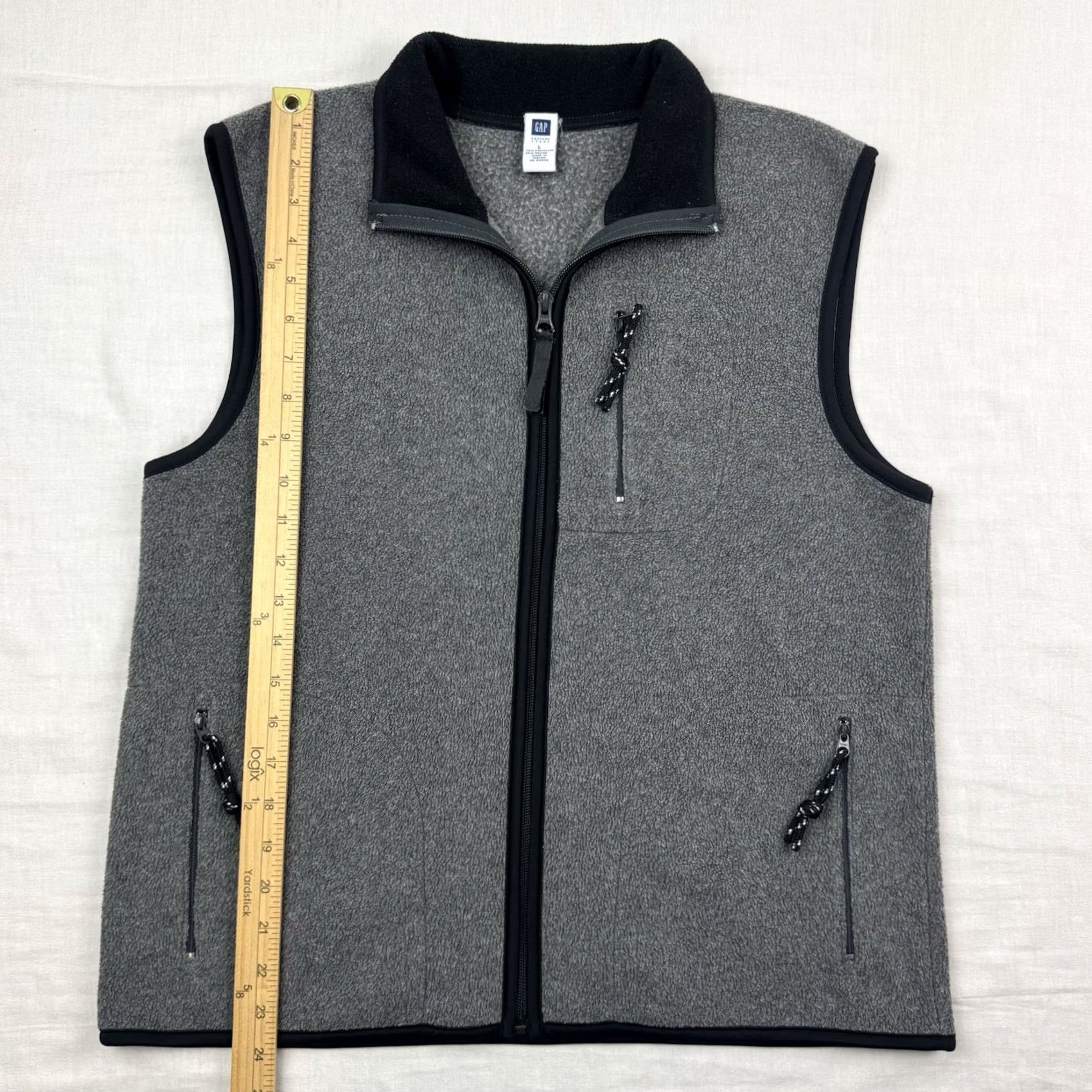 Gap VINTAGE Gap Fleece Vest Mens L Gray Zip Full Zip 90s Y2K Preppy Hipster Classic Size US L / EU 52-54 / 3 - 4 Thumbnail