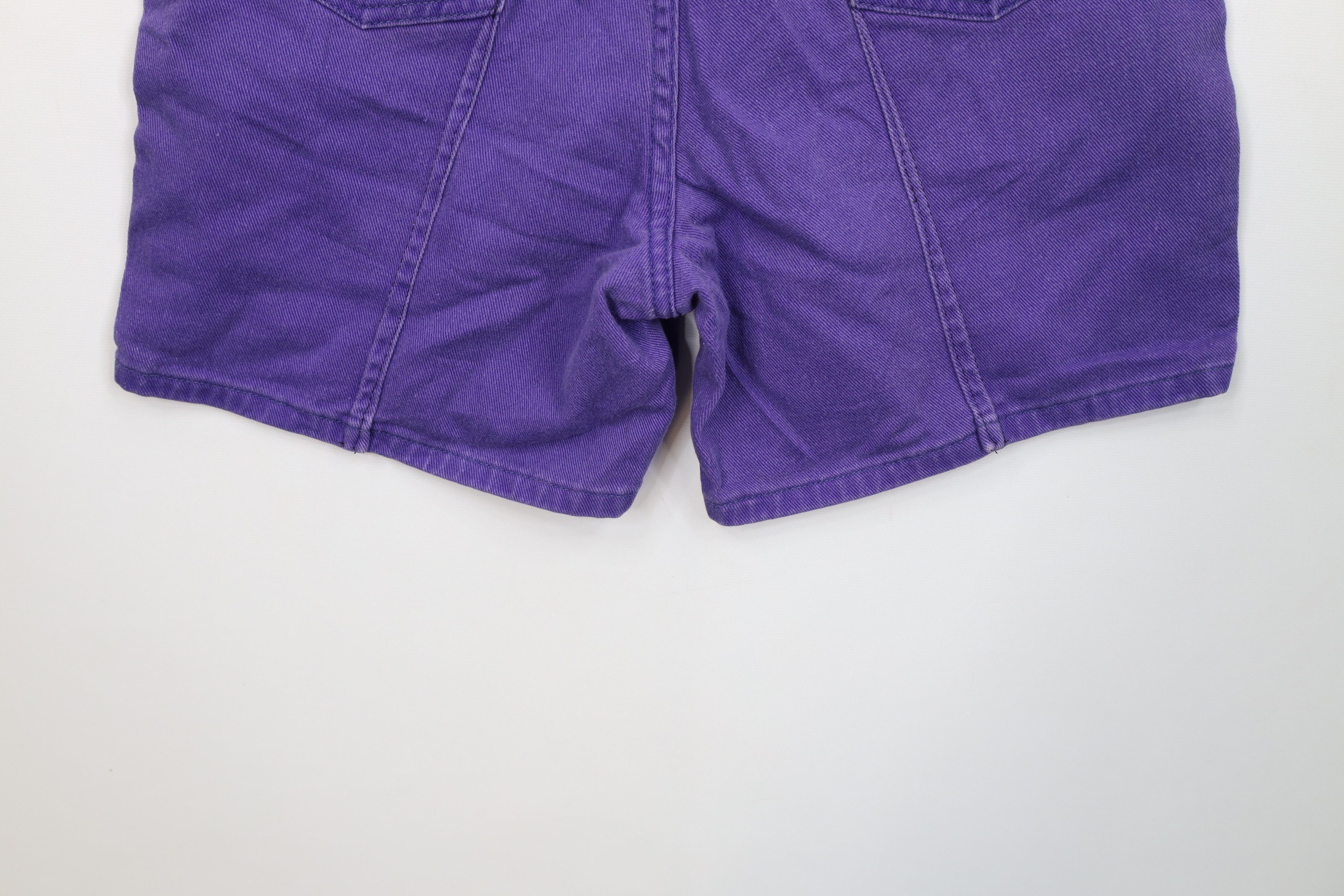 Vintage Vintage 90s Streetwear Denim Jean Shorts Jorts Purple USA Size 29" - 10 Thumbnail