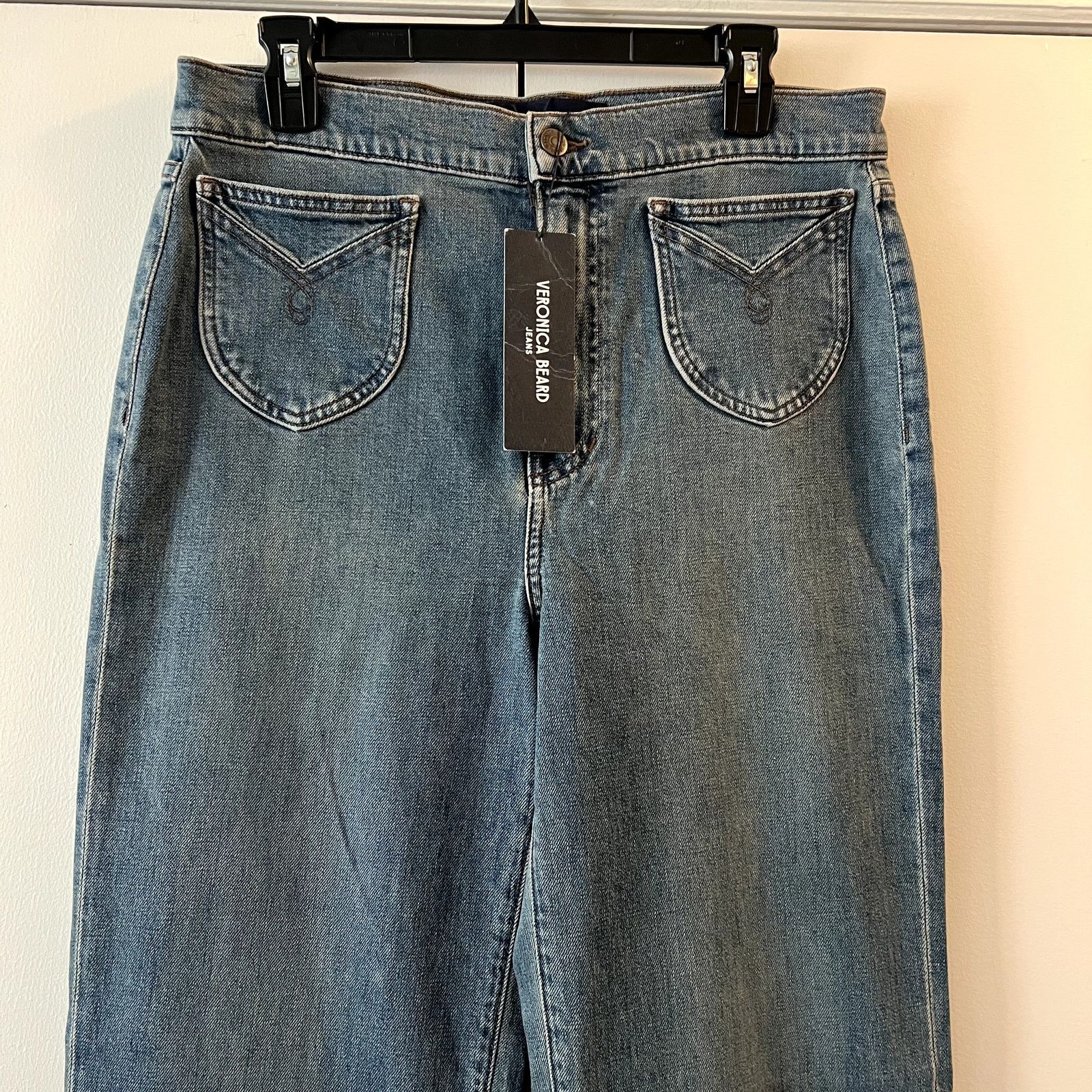 Veronica Beard Veronica Beard crosbie wide leg with western pocket jeans Size 31" - 4 Thumbnail