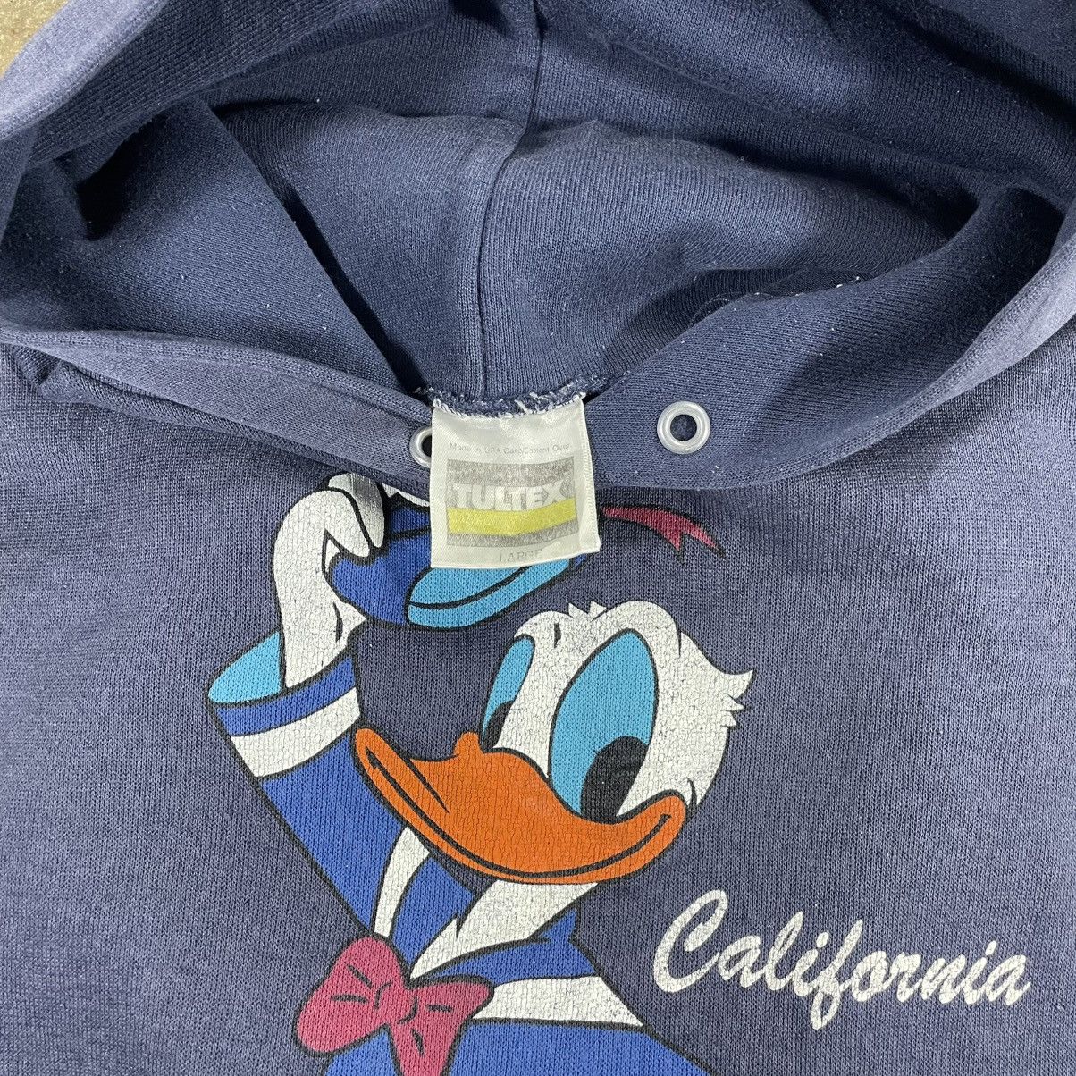 Vintage Vintage Hoodie 90s Tultex Donald Duck “ Distressed “ Size US L / EU 52-54 / 3 - 3 Thumbnail
