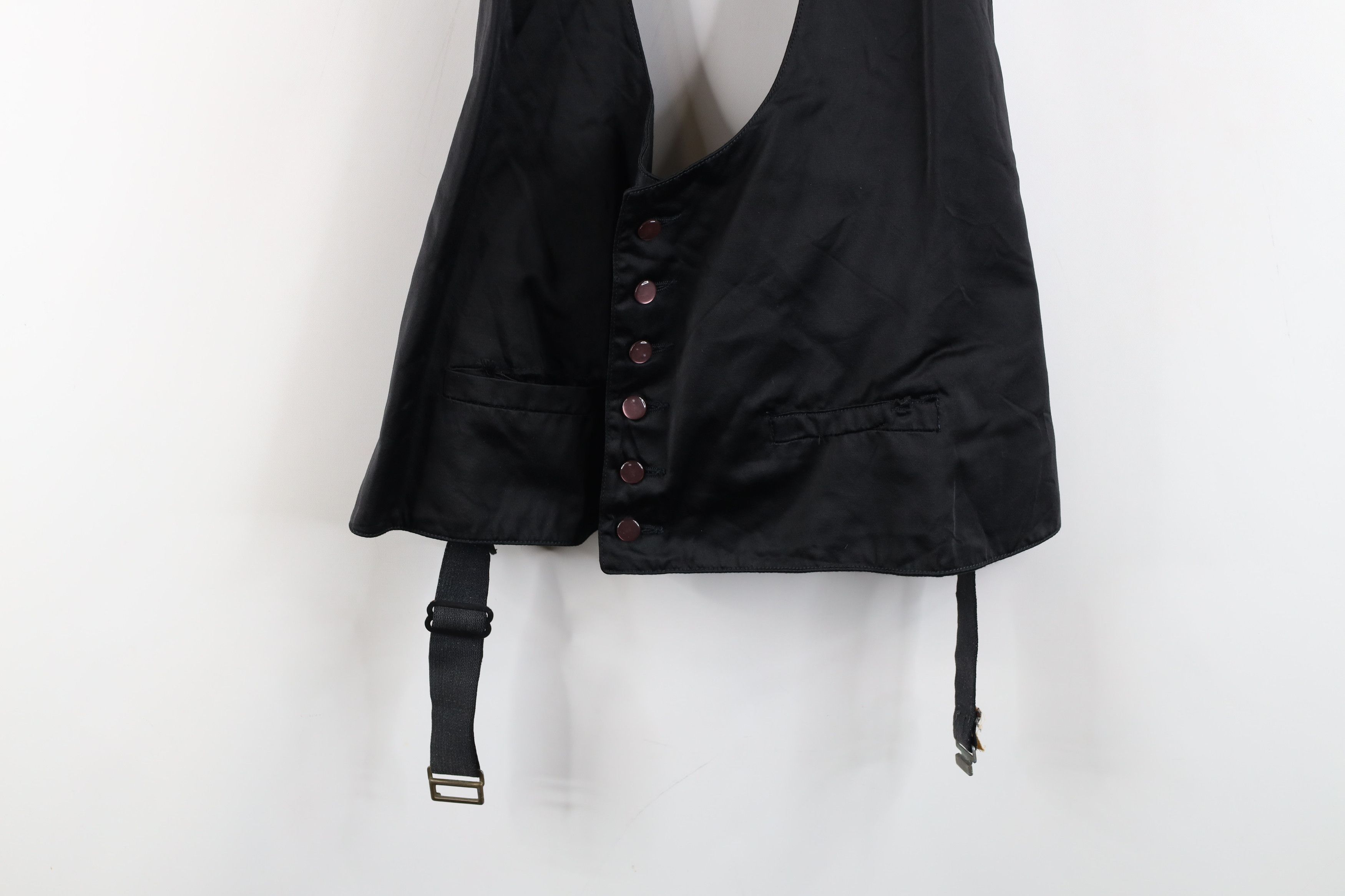 Vintage Vintage 60s 70s Rockabilly Silk Tuxedo Suit Vest Black USA Size US L / EU 52-54 / 3 - 3 Thumbnail