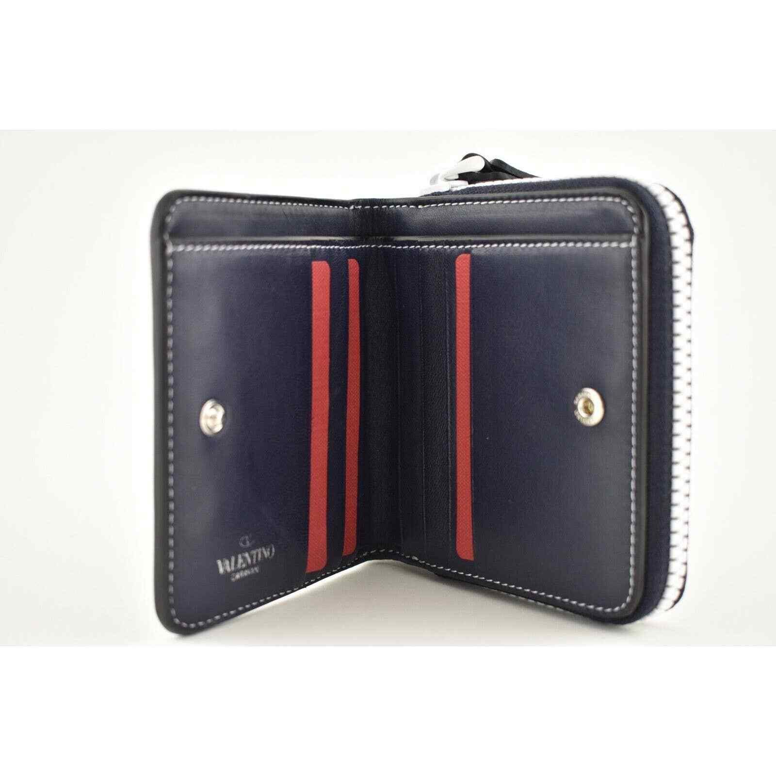 Valentino Valentino Spike Leather Small Zip French Compact Wallet Size ONE SIZE - 10 Thumbnail