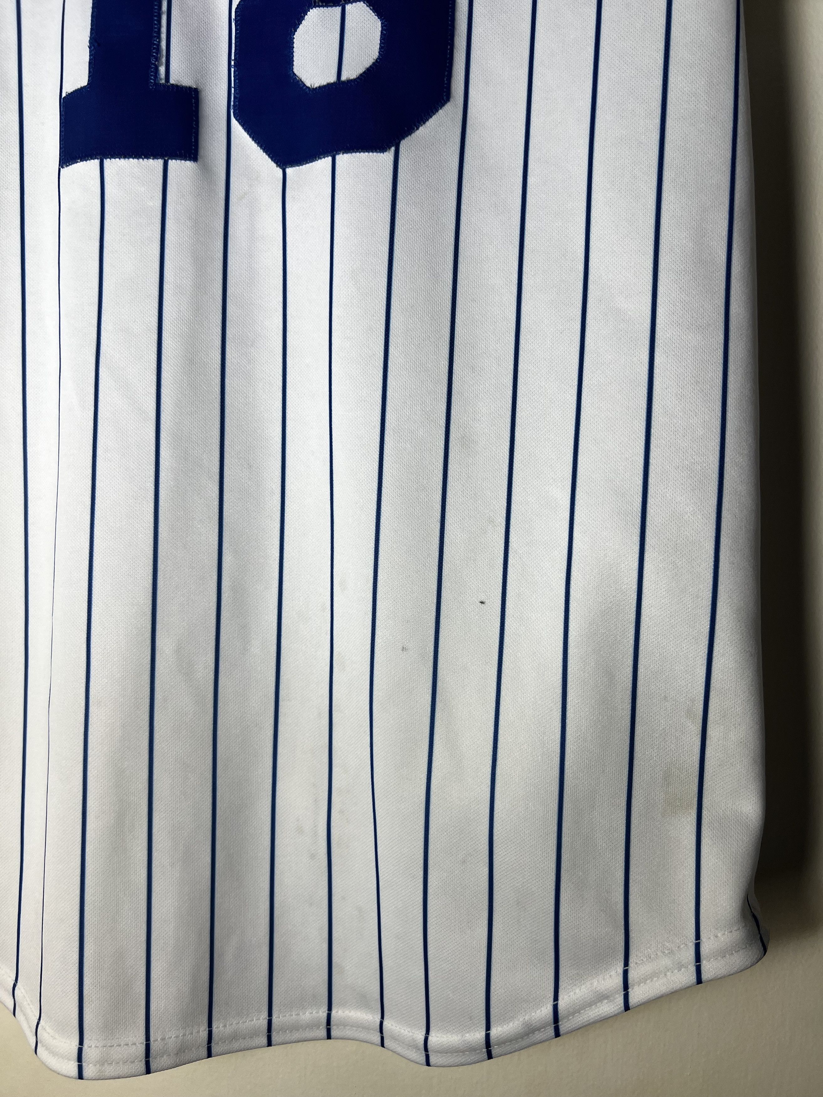 Majestic Vintage Chicago Cubs Soto 18 Striped Short Sleeve Button Up Size US L / EU 52-54 / 3 - 12 Thumbnail