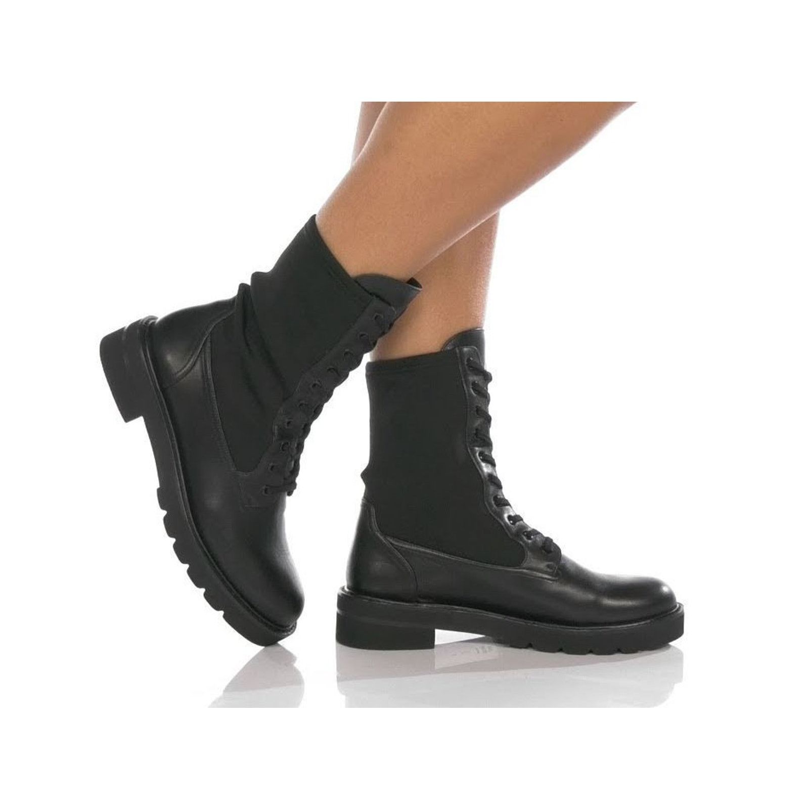Stuart Weitzman STUART WEITZMAN Ande Lift Tonal Combat Bootie Shoes 9 B $595 Size US 9 / IT 39 - 3 Thumbnail