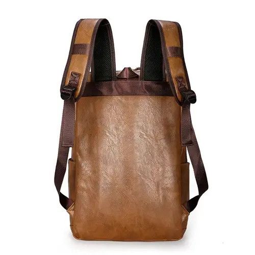 VIBE Laptop Bagpack PU Leather Schoolbag Size ONE SIZE - 3 Thumbnail