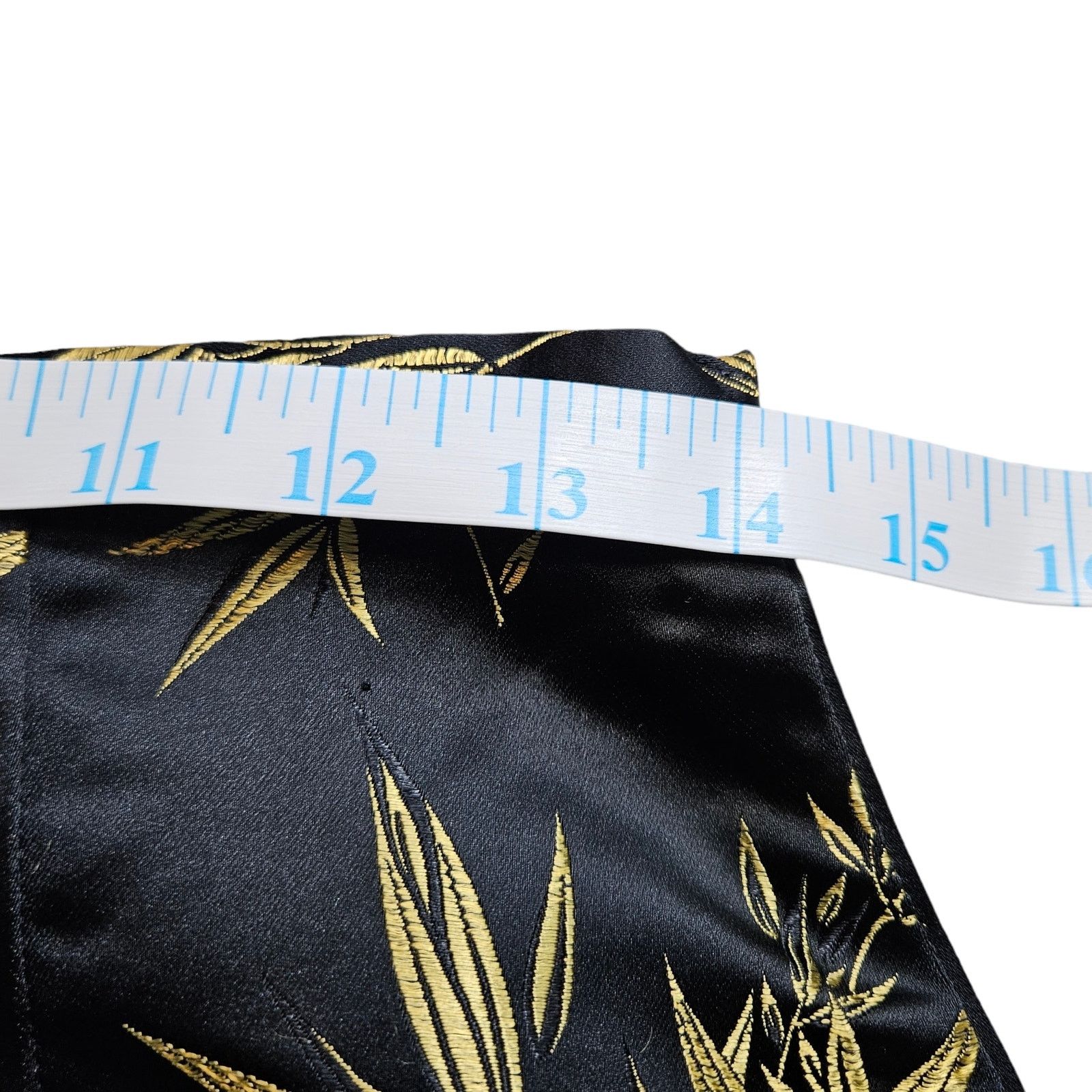 Other EUC VTG Solz Squirrel Brocade Mini Skirt Sz. L* Black & Gold Size 28" / US 6 / IT 42 - 5 Thumbnail