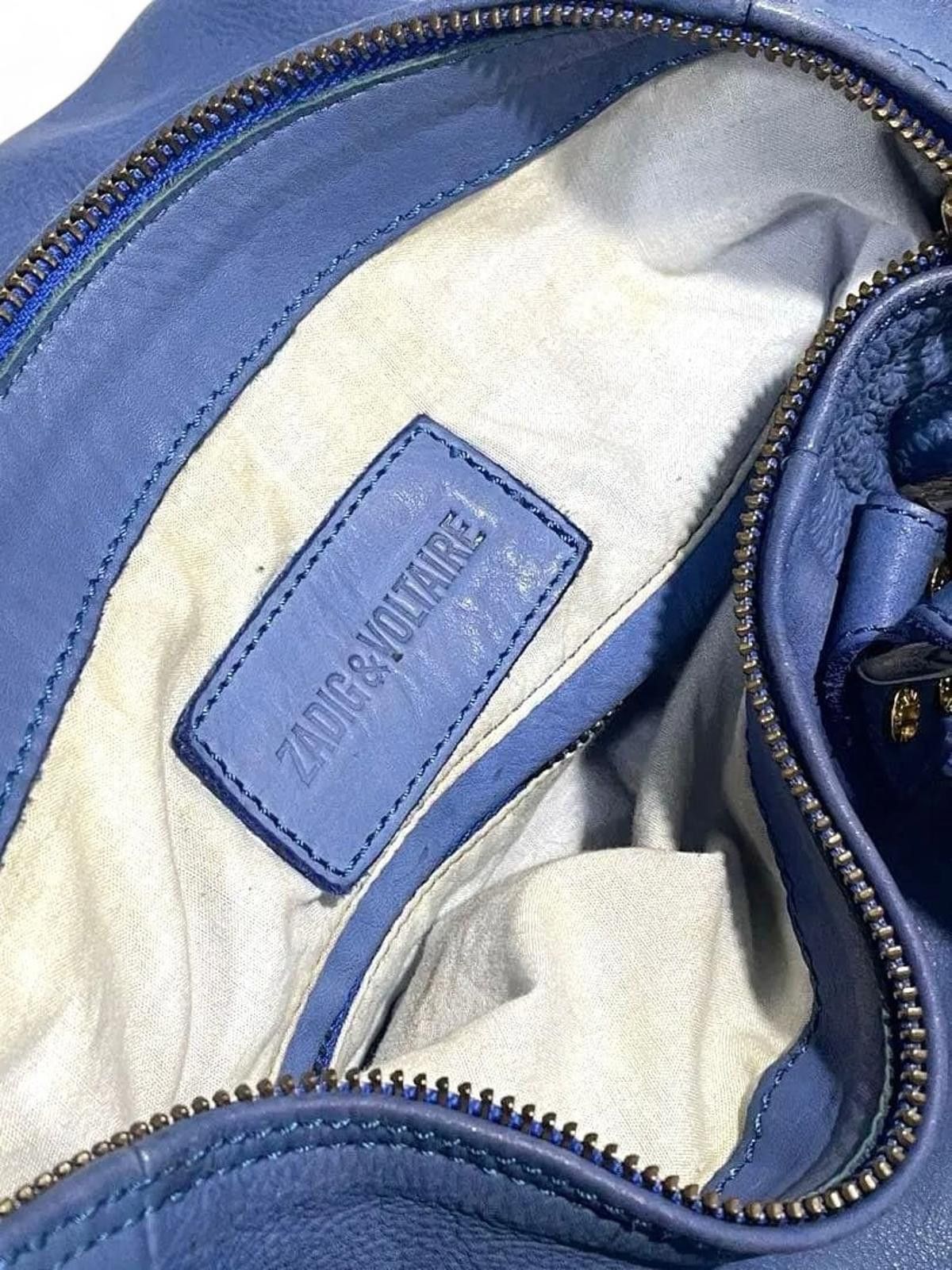 Zadig & Voltaire Zadig & Voltaire - Blue Leather Handbag Gold Hardware Size ONE SIZE - 7 Thumbnail