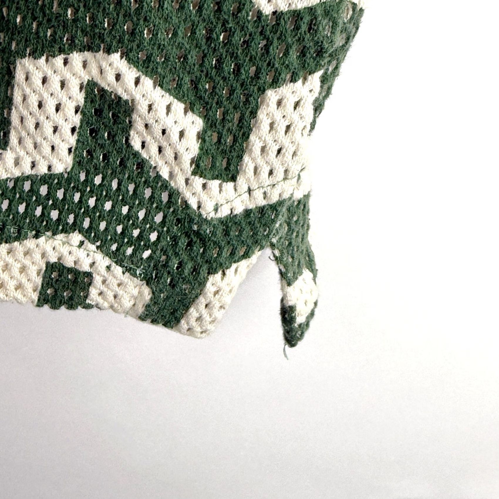 OAS OAS Atlas Jaffa Net Shirt Womens XL Pullover Casual Beach Knit Preppy Button Polo Geometric Green Size XL / US 12-14 / IT 48-50 - 5 Thumbnail
