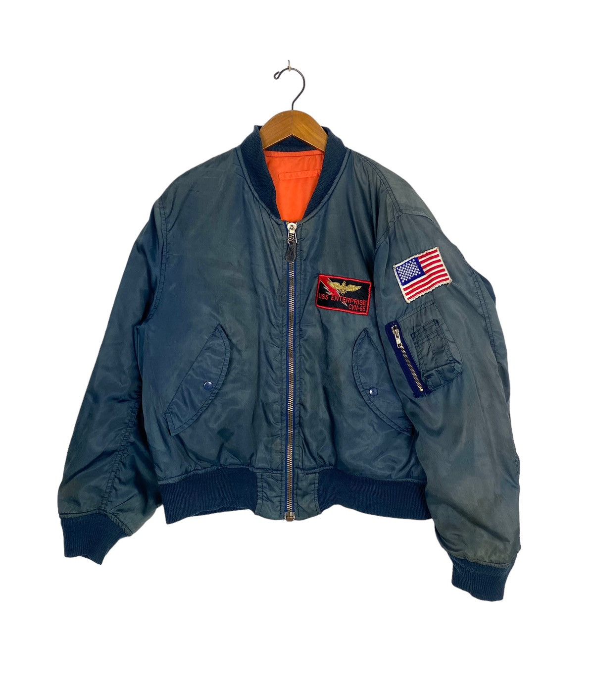 Vintage Rare‼️ Vintage Uss Enterprise Bomber Jacket Size US L / EU 52-54 / 3 - 1 Thumbnail