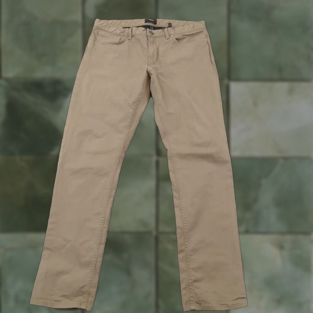 Theory Theory Mens Haydin Straight Slim Fit 36x30 Extra Large XL Brown Casual Stretch Comfort Pants Size US 36 / EU 52 - 1 Thumbnail