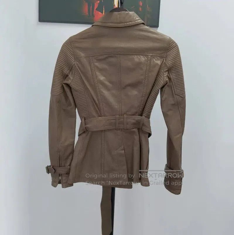 Burberry Burberry Brown Leather Jacket for Women. Size S / US 4 / IT 40 - 2 Thumbnail