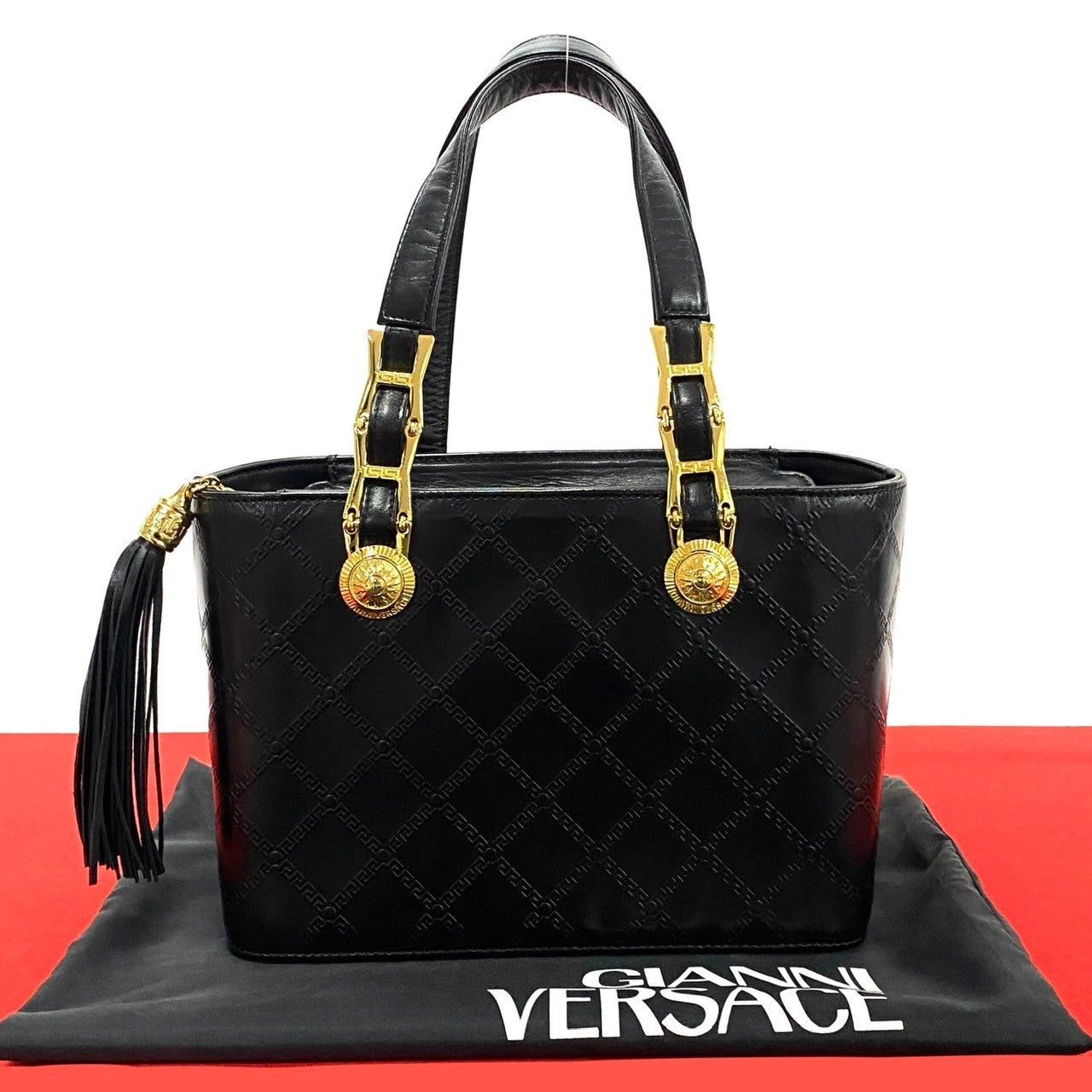 Versace Handbag Black Leather