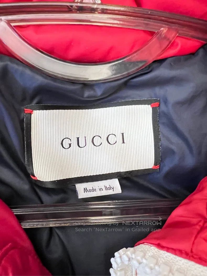 Gucci Gucci Red breastplate logo stitching down jacket Size US XXS / EU 40 - 3 Thumbnail