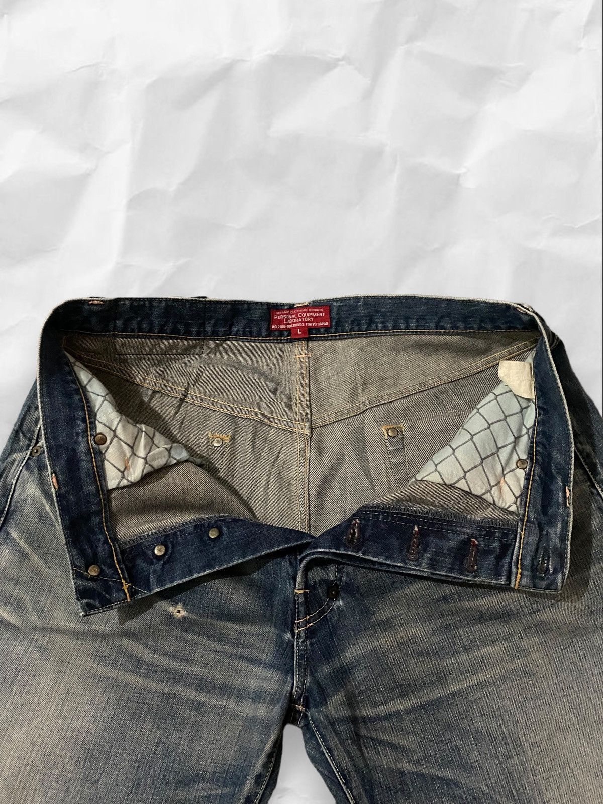 Japanese Brand Vintage Japan Nitraid Sand Blasted Wash Flare Jeans Denim Size US 35 - 15 Thumbnail