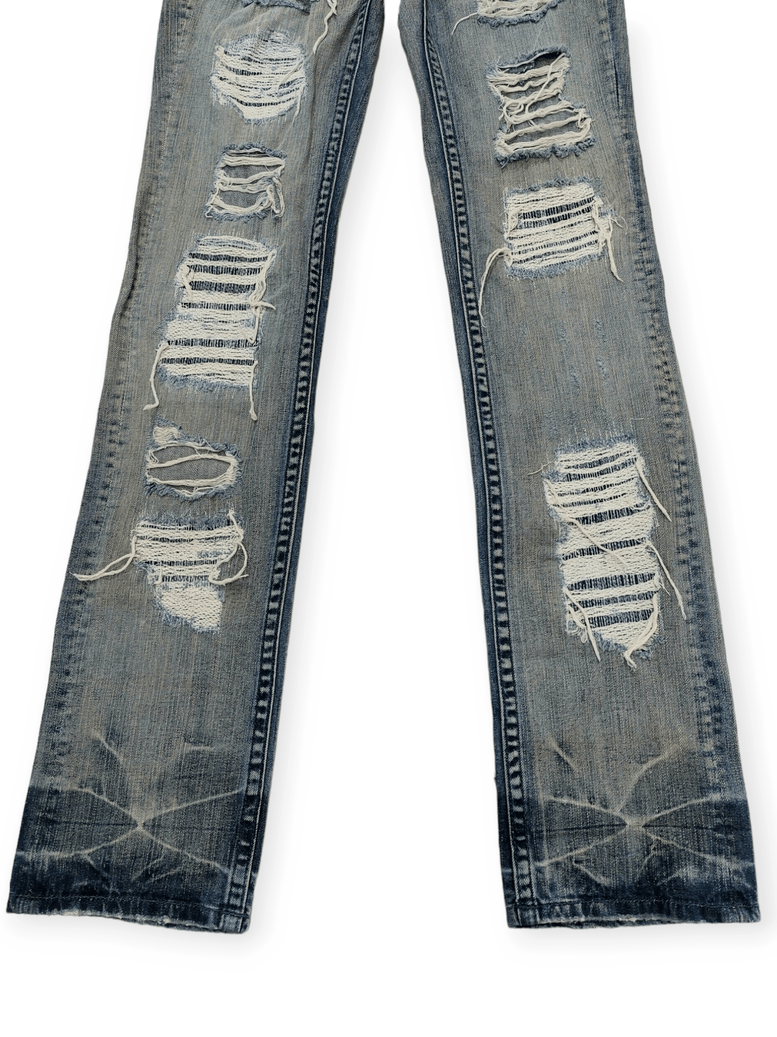 Designer Murua Low Rise Thrashed Denim Jeans Size 28" / US 6 / IT 42 - 6 Thumbnail
