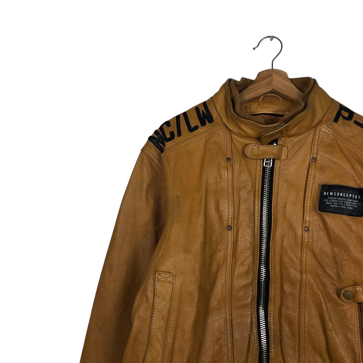 Kadoya 🔥VINTAGE LEATHER JACKET NEW CONCEPTOR KADOYA RACING MOTOR Size US L / EU 52-54 / 3 - 8 Thumbnail