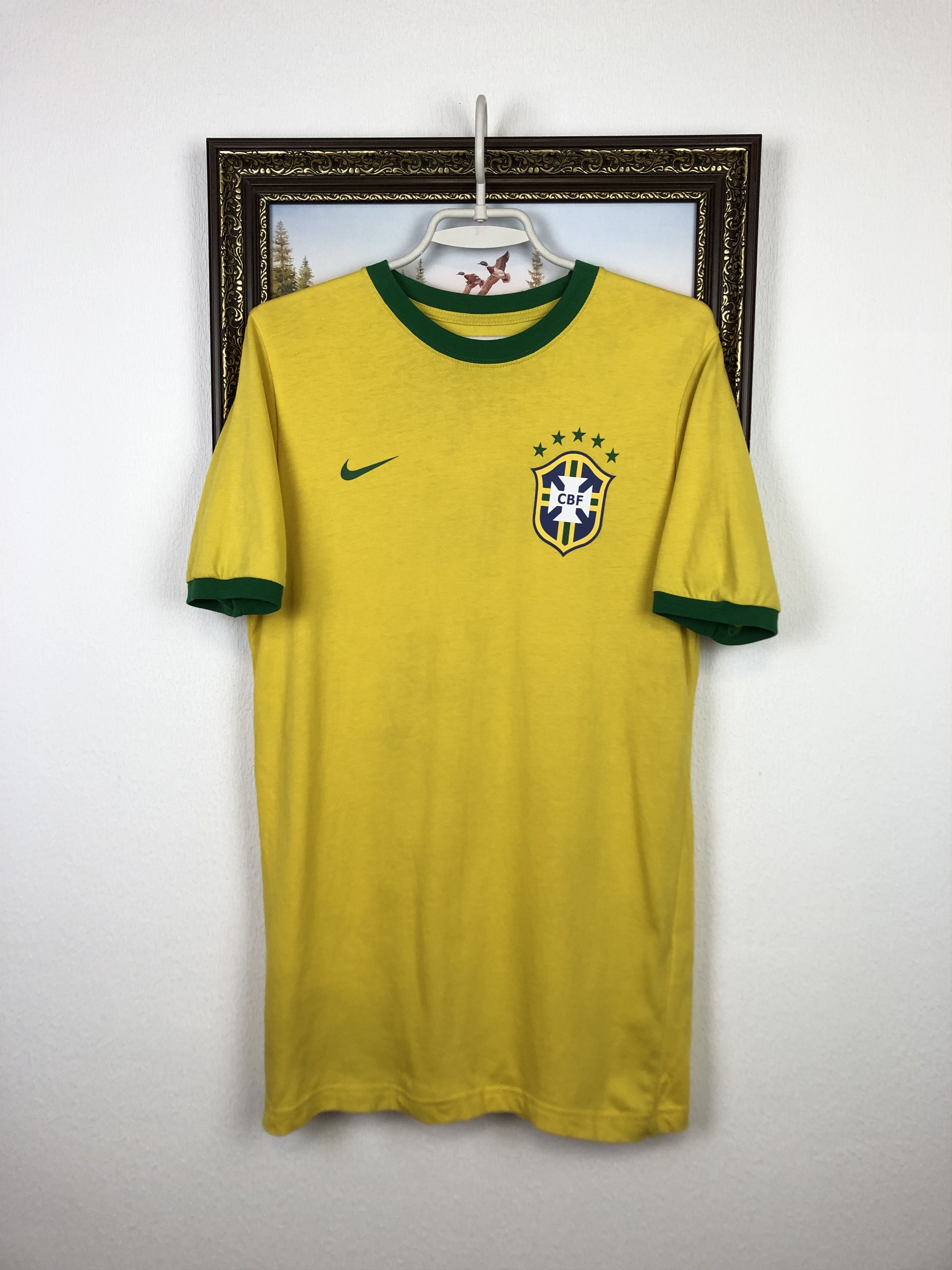 Nike Nike Brazil Football Shirt Soccer Train Jersey National Team Size US M / EU 48-50 / 2 - 1 Thumbnail