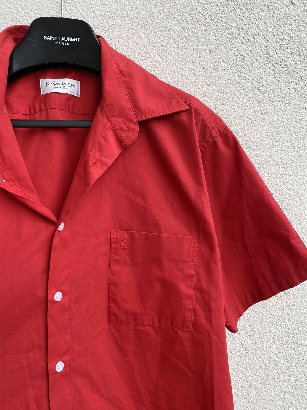 Yves Saint Laurent Summer YSL Shirt Red Button Up Size US L / EU 52-54 / 3 - 3 Thumbnail
