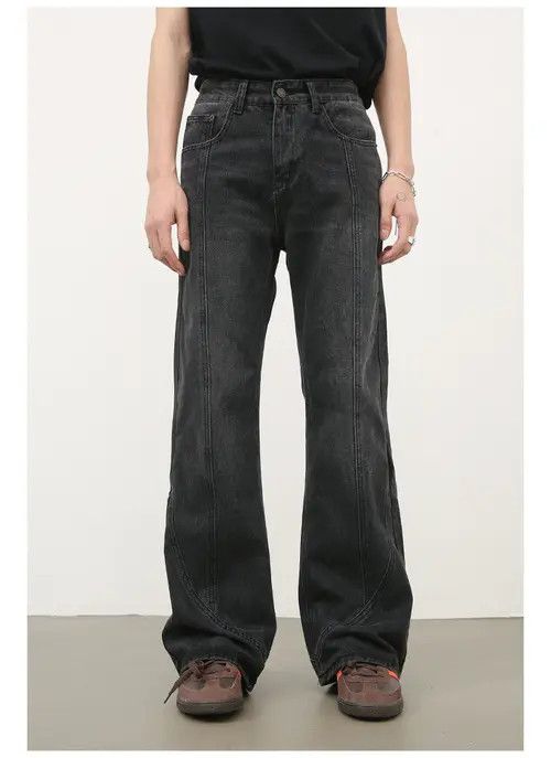 VIBE Men's American retro high street patchwork flared jeans Size US 32 / EU 48 - 1 Thumbnail