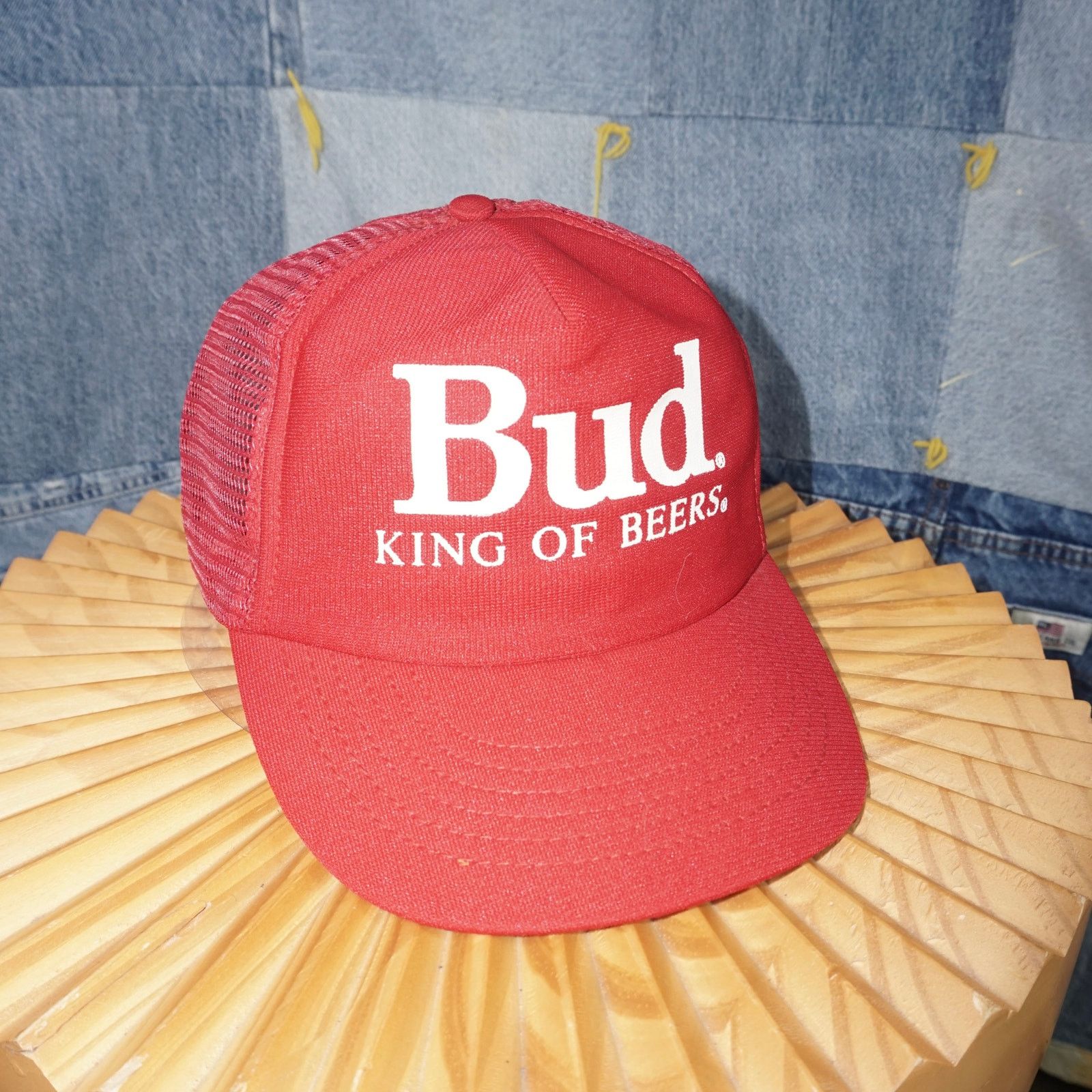Budweiser OSFA - Vintage Budweiser bud King of beers 1990s trucker hat Size ONE SIZE - 2 Thumbnail