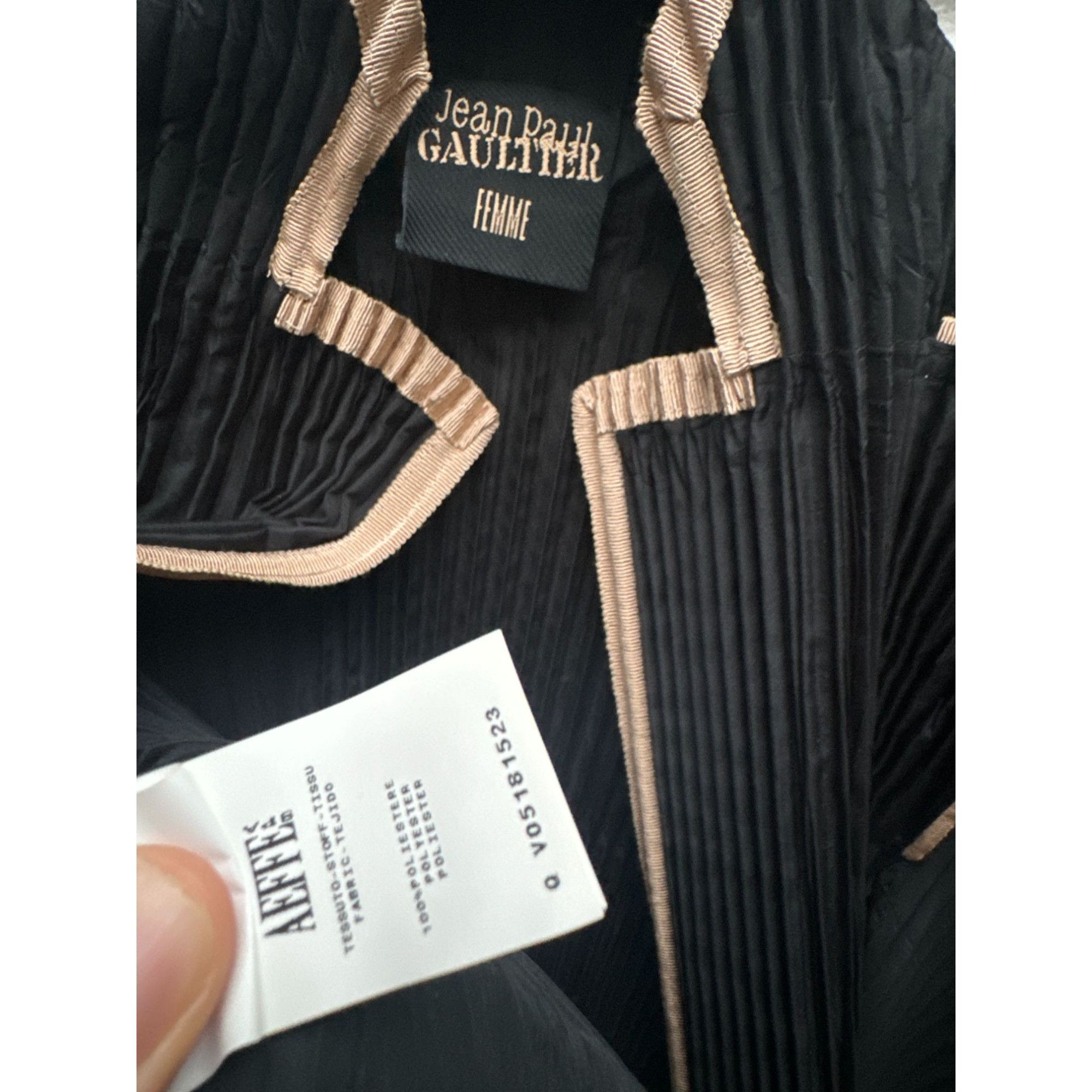 Jean Paul Gaultier Rare Black Pleated Jacket Size M / US 6-8 / IT 42-44 - 7 Thumbnail