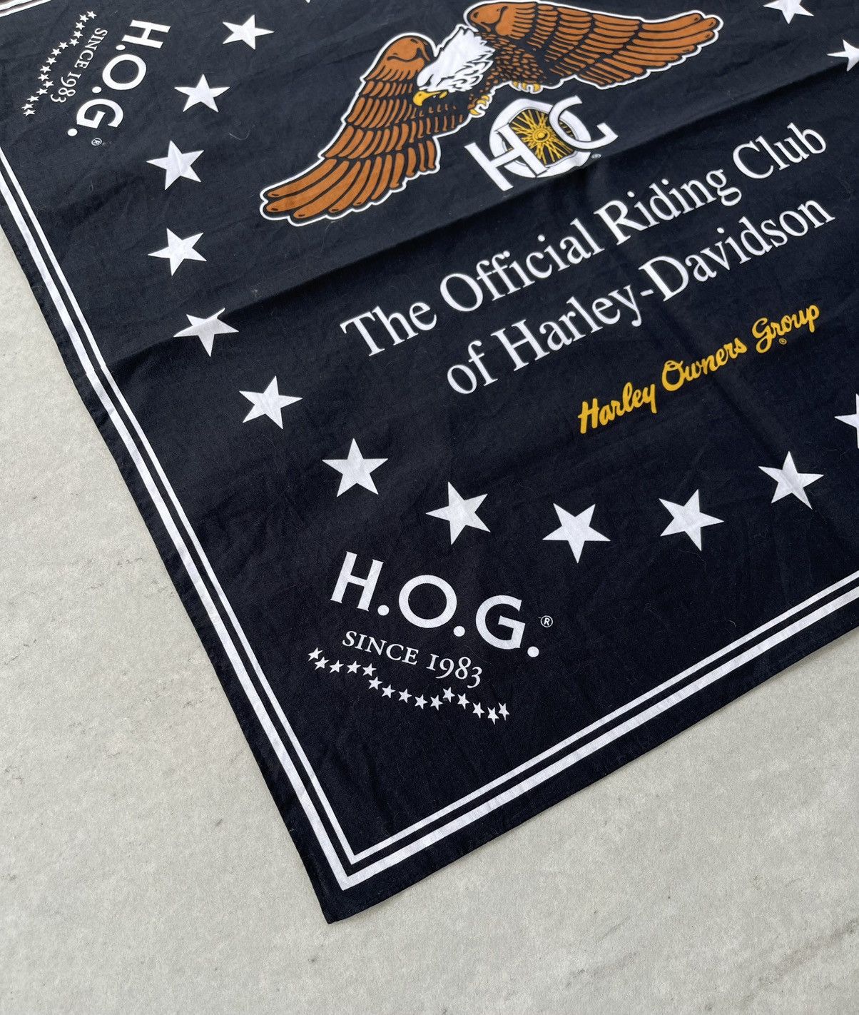 Harley Davidson 🔥VINTAGE HARLEY DAVIDSON HOG OFFICIAL RIDING CLUB BANDANA Size ONE SIZE - 3 Thumbnail