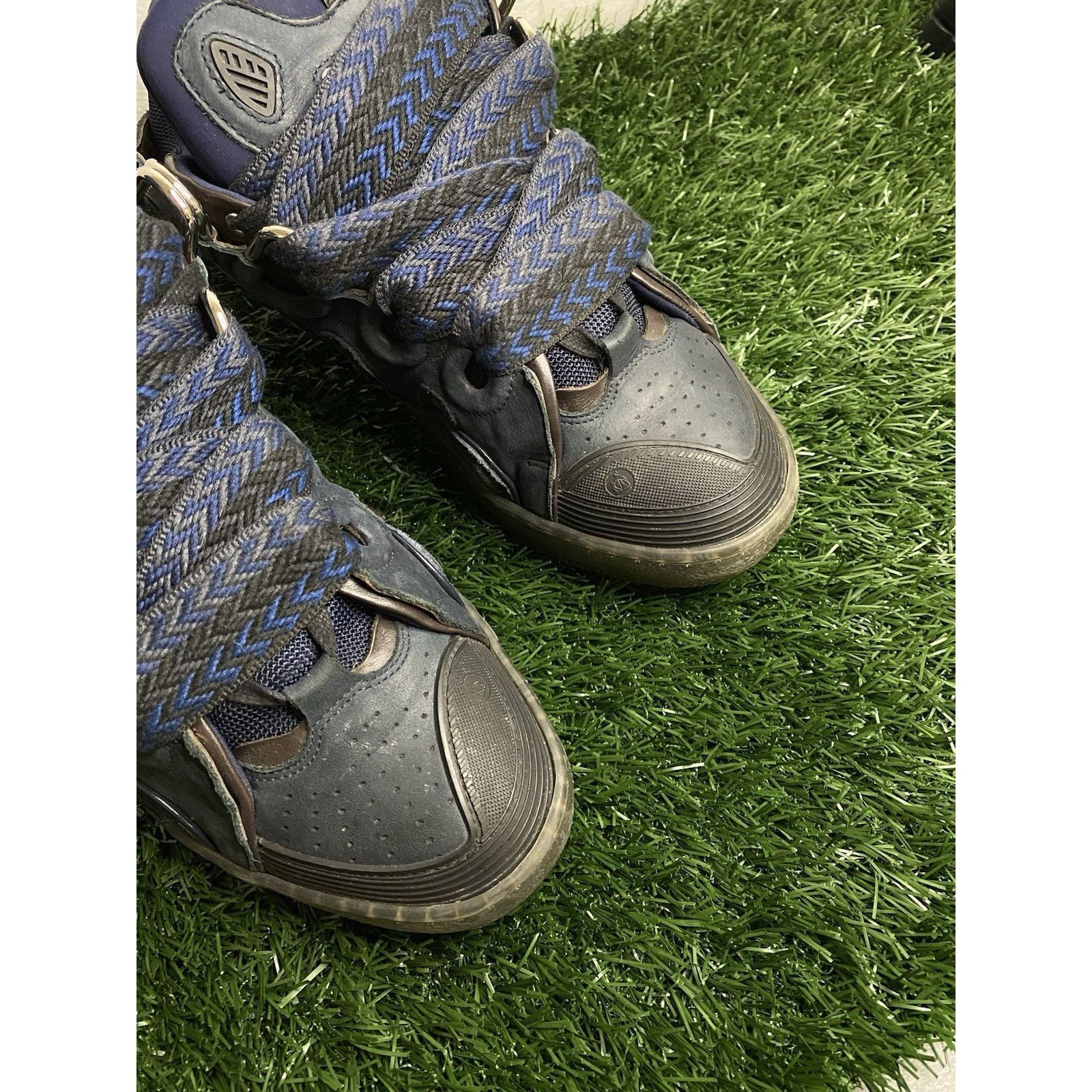 Lanvin Lanvin Curb Sneakers “ Navy Blue “ | Size 43 EU ( 10 US ) Size US 10 / EU 43 - 3 Thumbnail